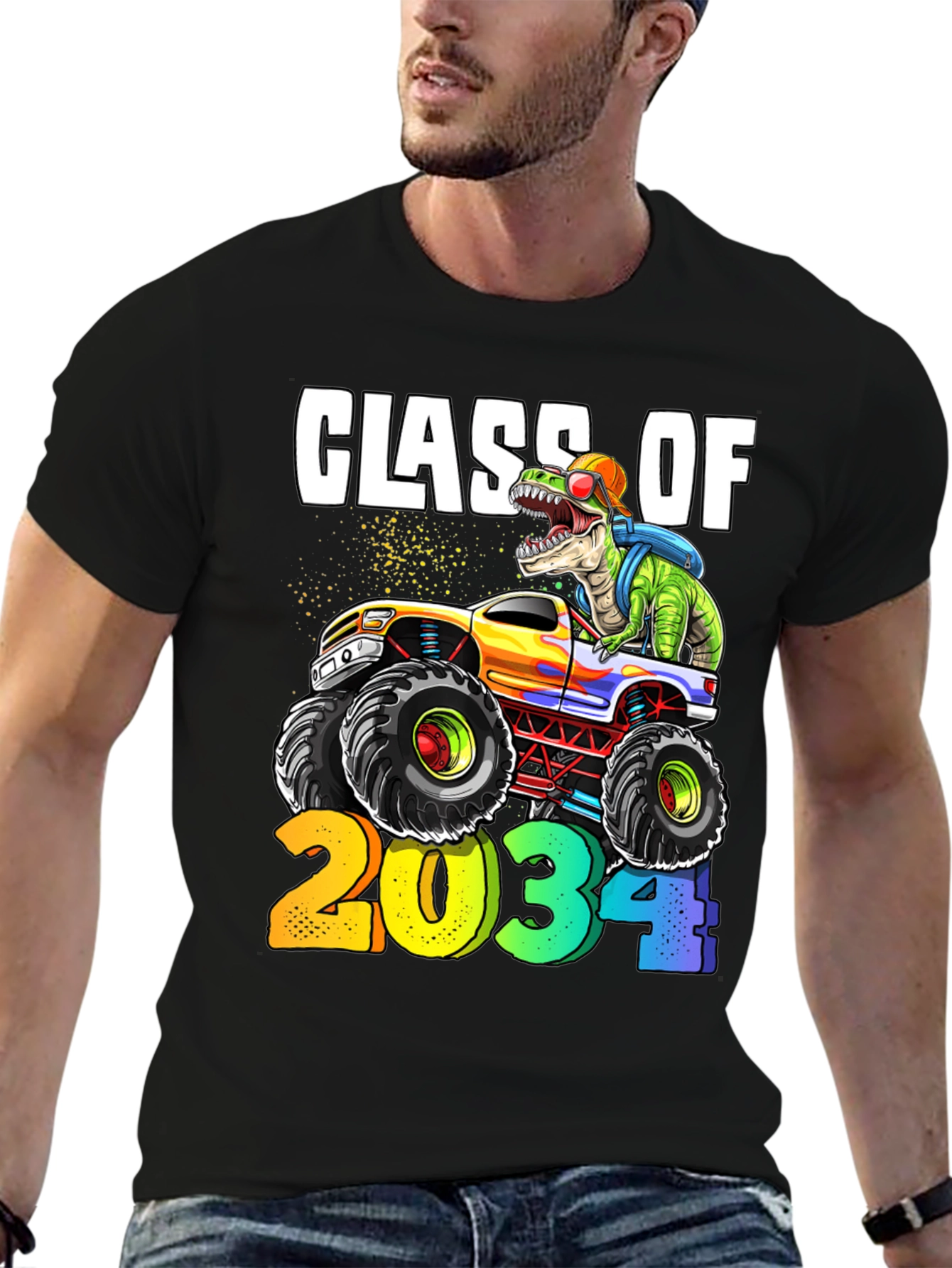 Class of 2034 Dinosaur Monster Truck T-Shirt