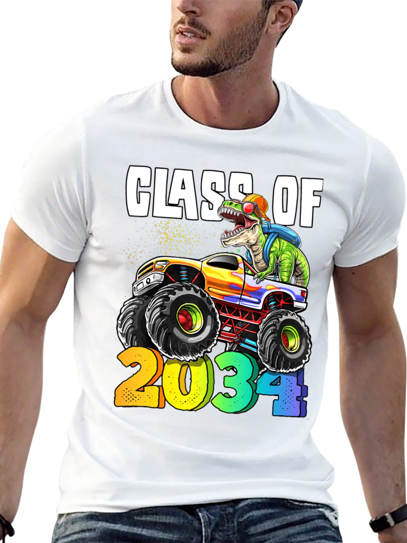 Class of 2034 Dinosaur Monster Truck T-Shirt