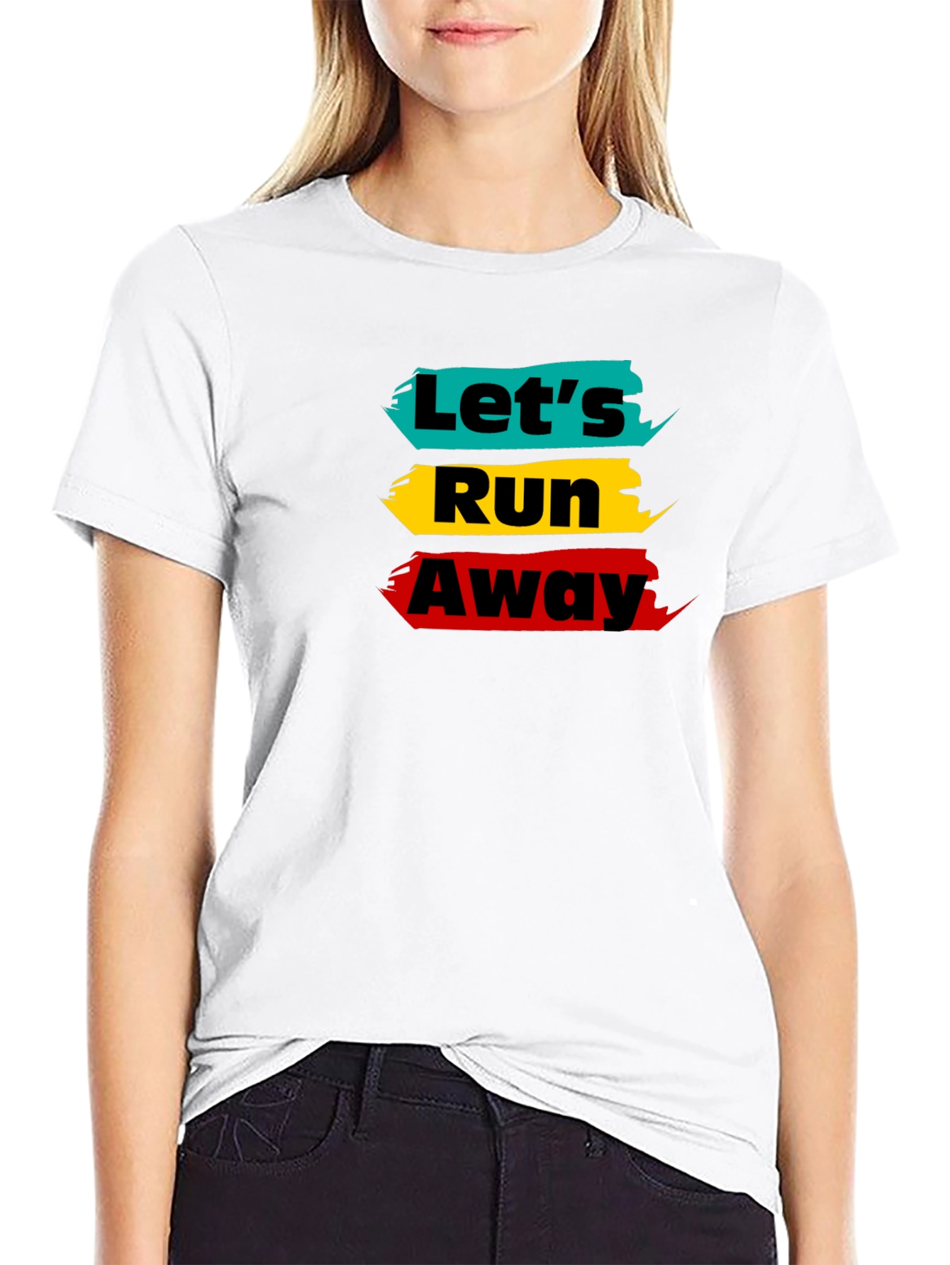 Lets Run Away Graphic Tee - Trendy Design