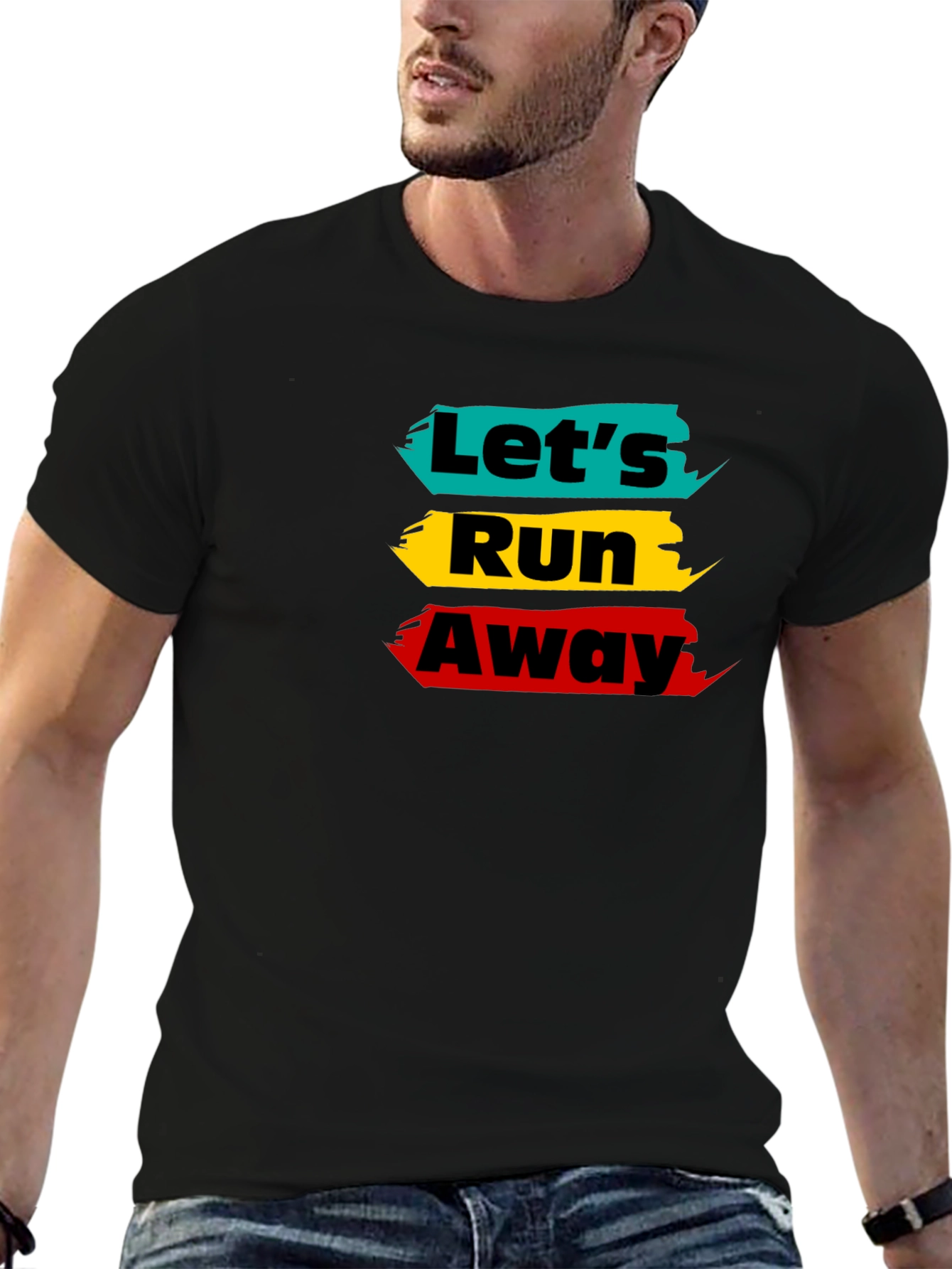 Lets Run Away Graphic Tee - Trendy Design
