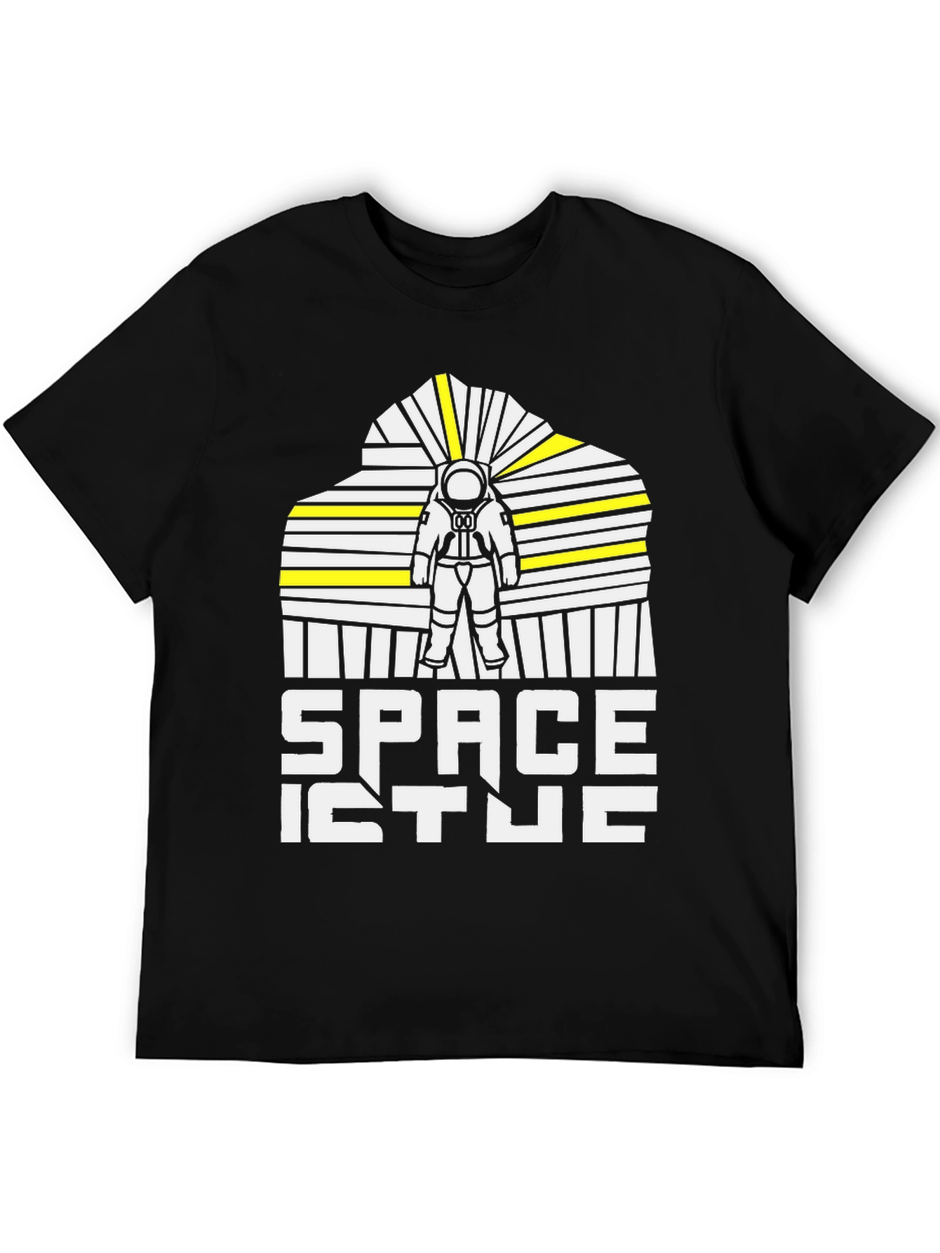 Space Dude Graphic Tee - Black Astronaut T-Shirt