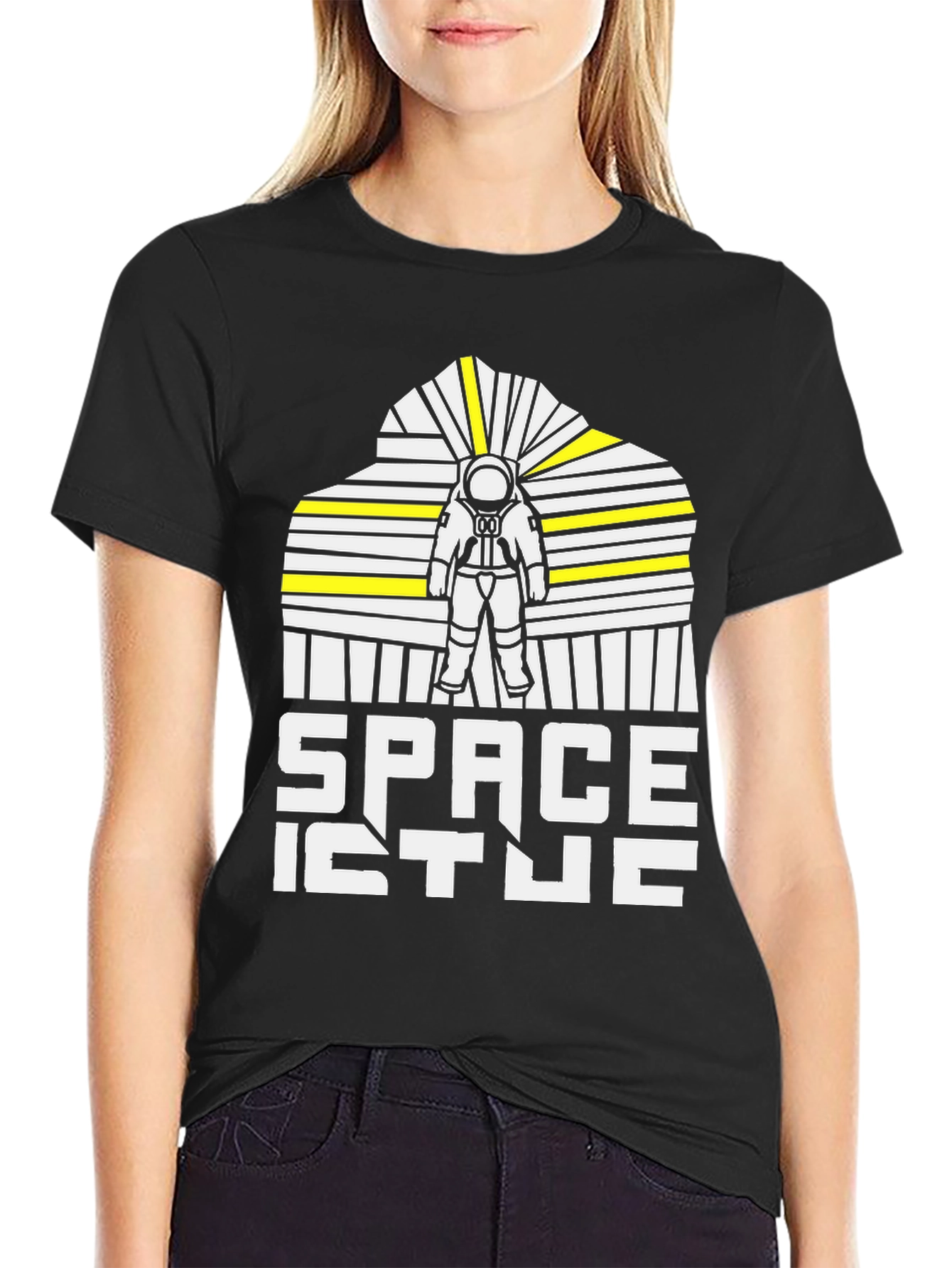 Space Dude Graphic Tee - Black Astronaut T-Shirt
