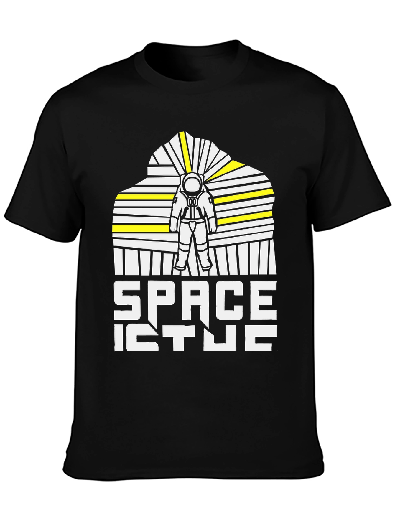 Space Dude Graphic Tee - Black Astronaut T-Shirt