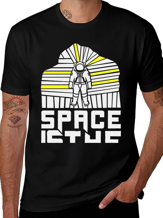 Space Dude Graphic Tee - Black Astronaut T-Shirt