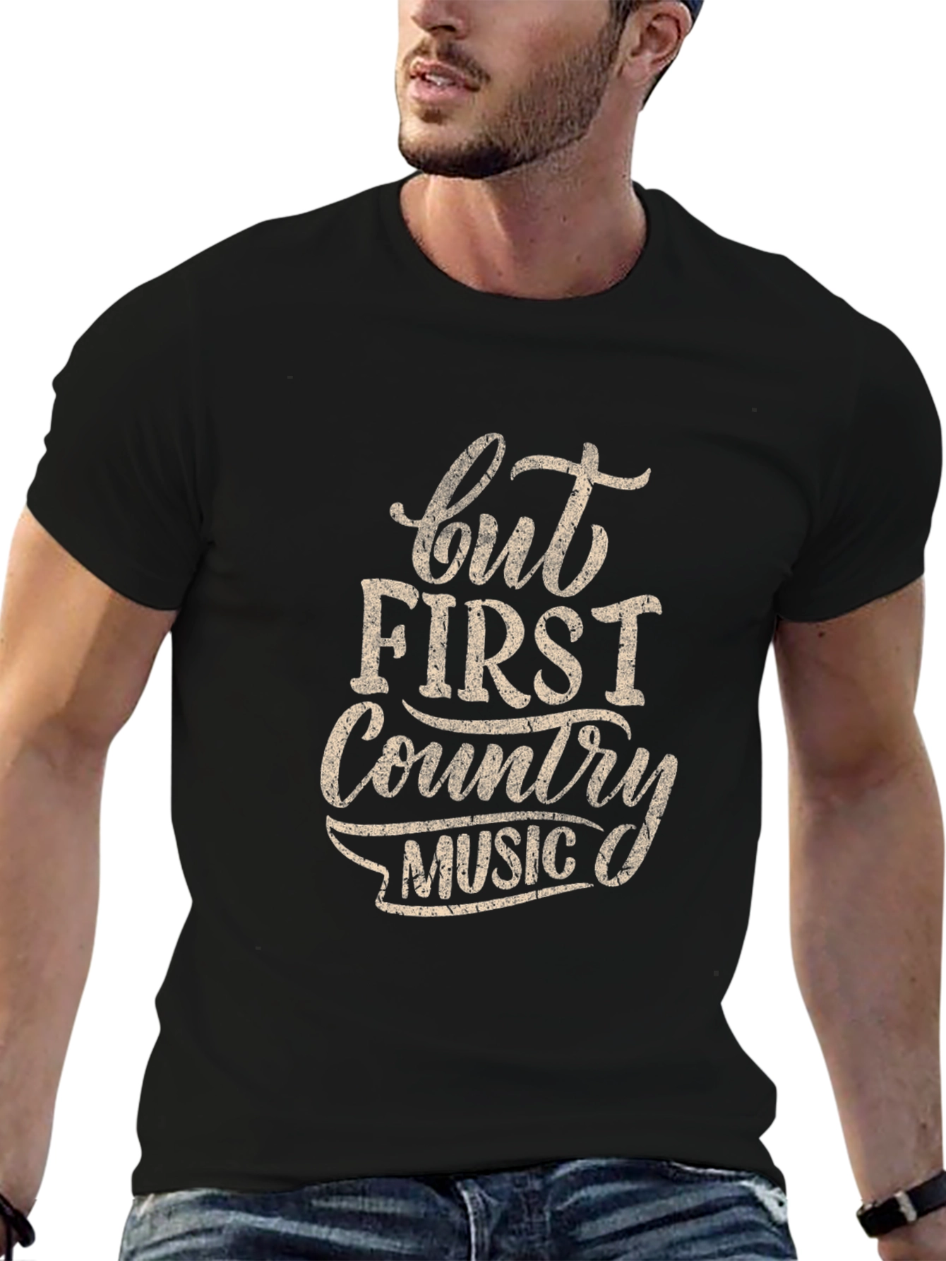 But First Country Music Graphic Tee