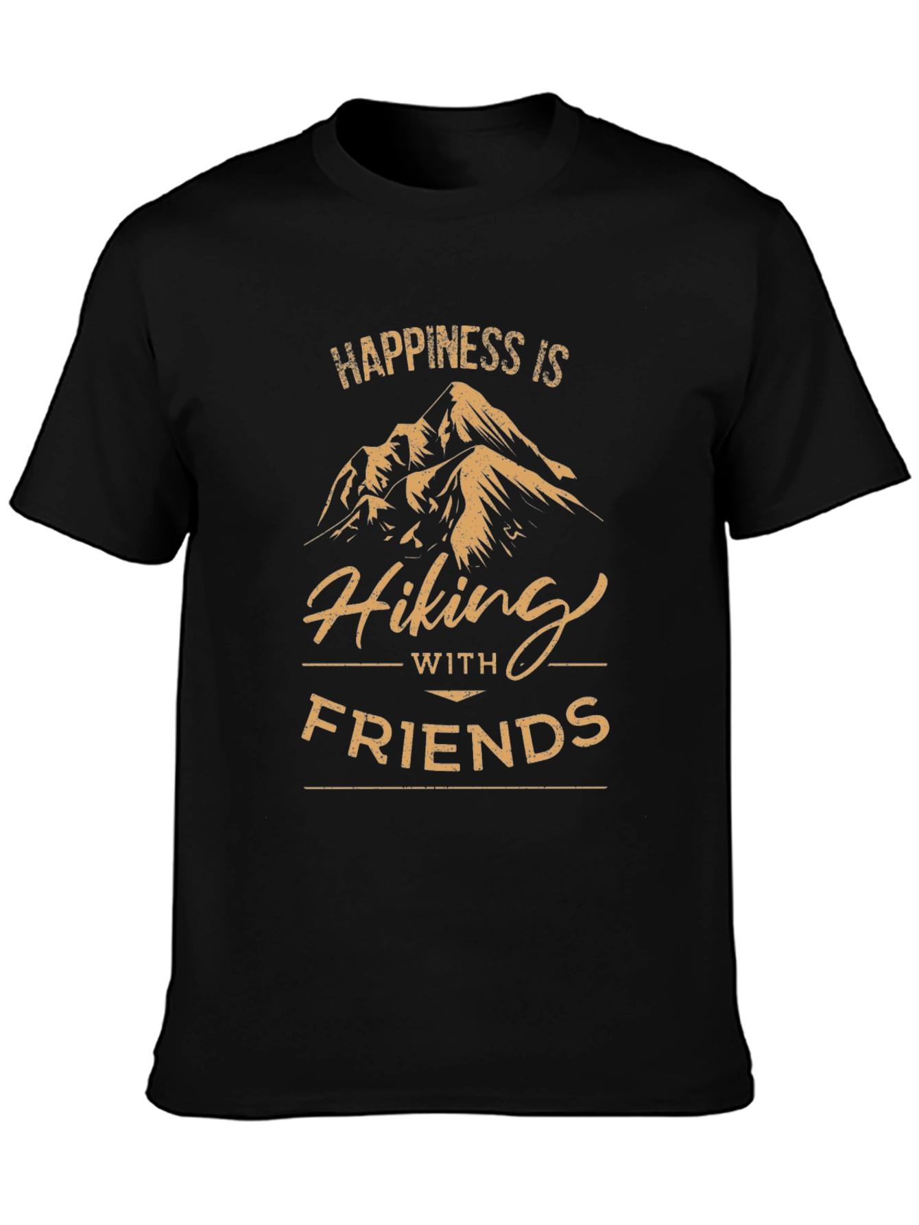 Happiness is Hiking with Friends T-Shirt - Adventure Awaits