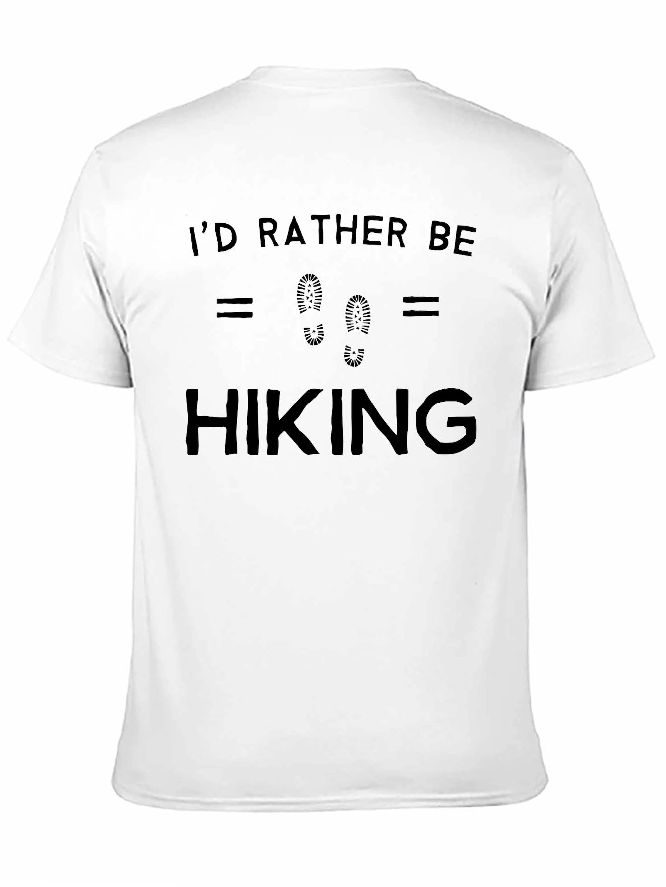 Id Rather Be Hiking Black Graphic Tee