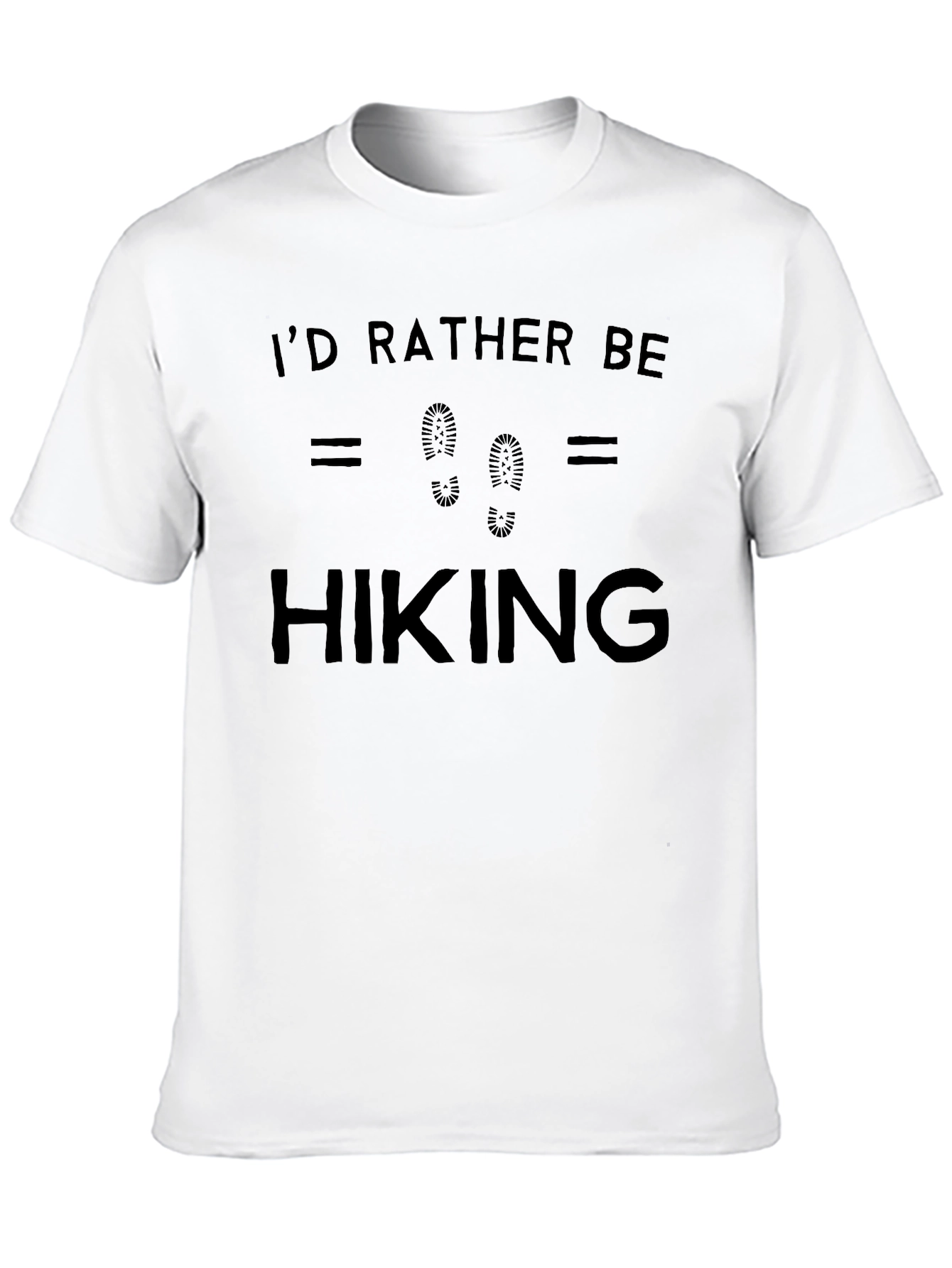 Id Rather Be Hiking Black Graphic Tee