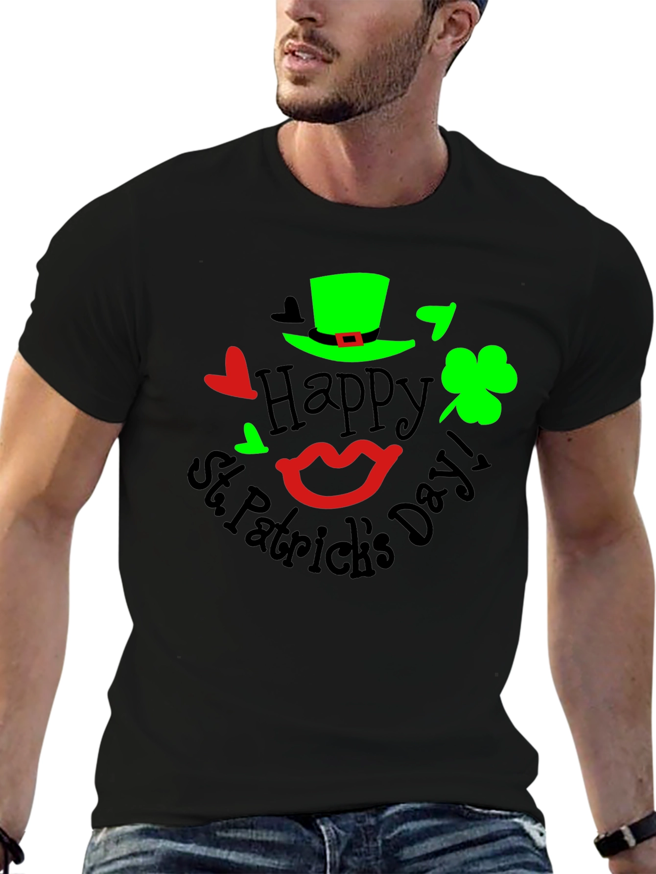 St. Patricks Day Graphic Tee - Black