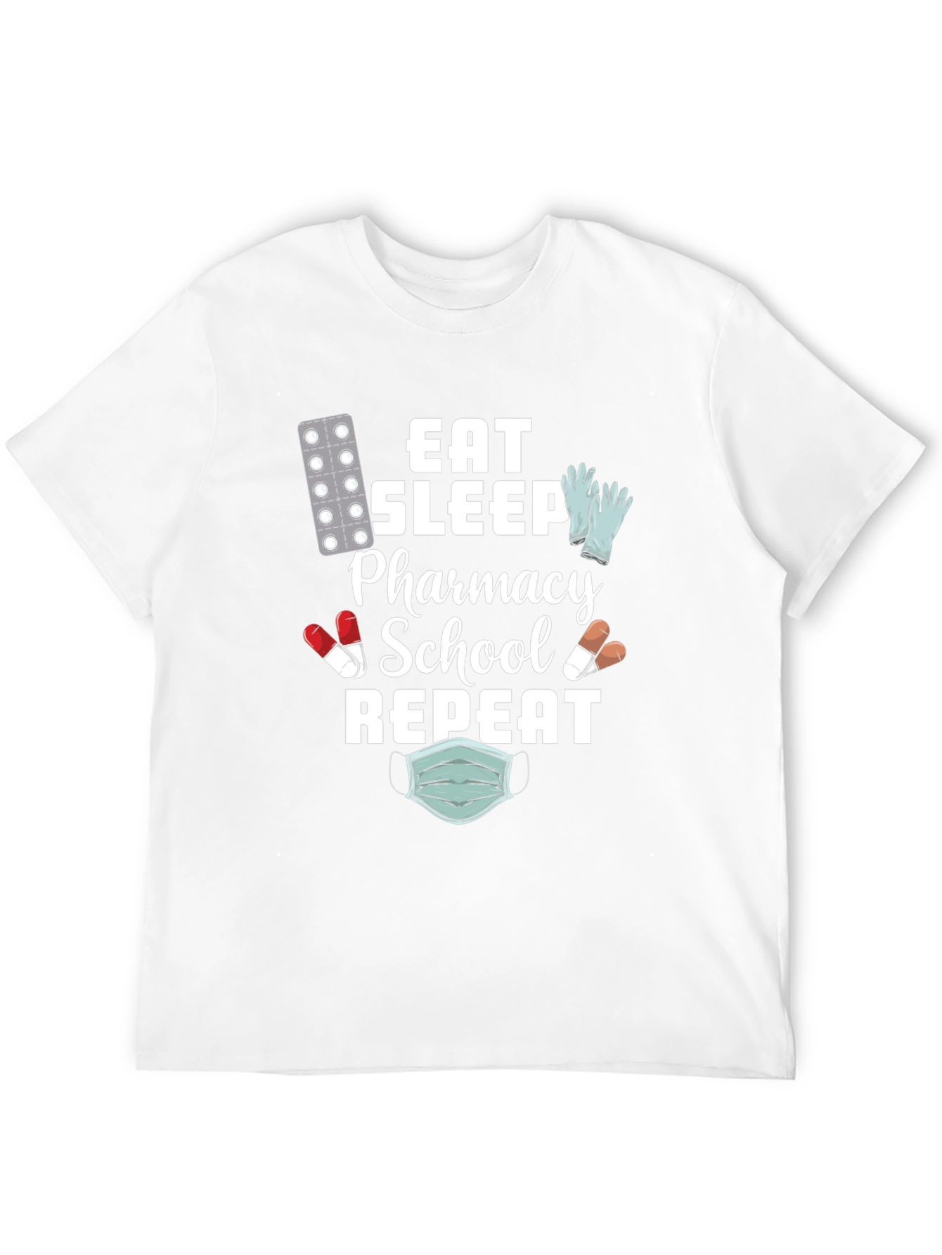 Eat Sleep Pharmacy School Repeat T-Shirt