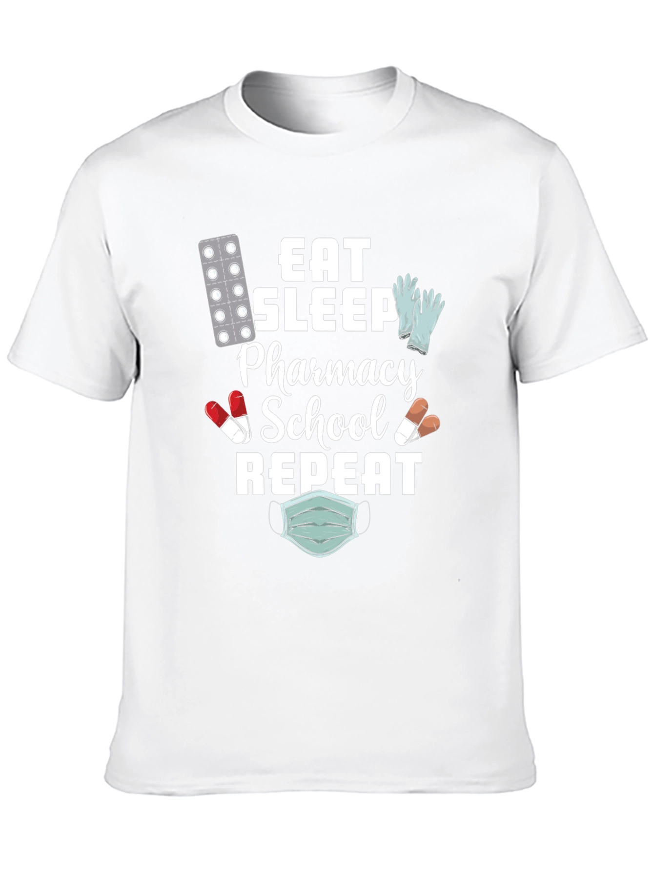 Eat Sleep Pharmacy School Repeat T-Shirt