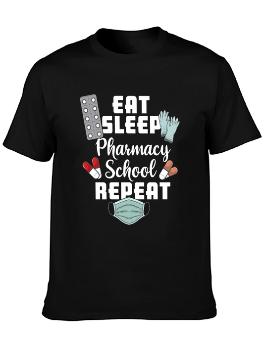 Eat Sleep Pharmacy School Repeat T-Shirt