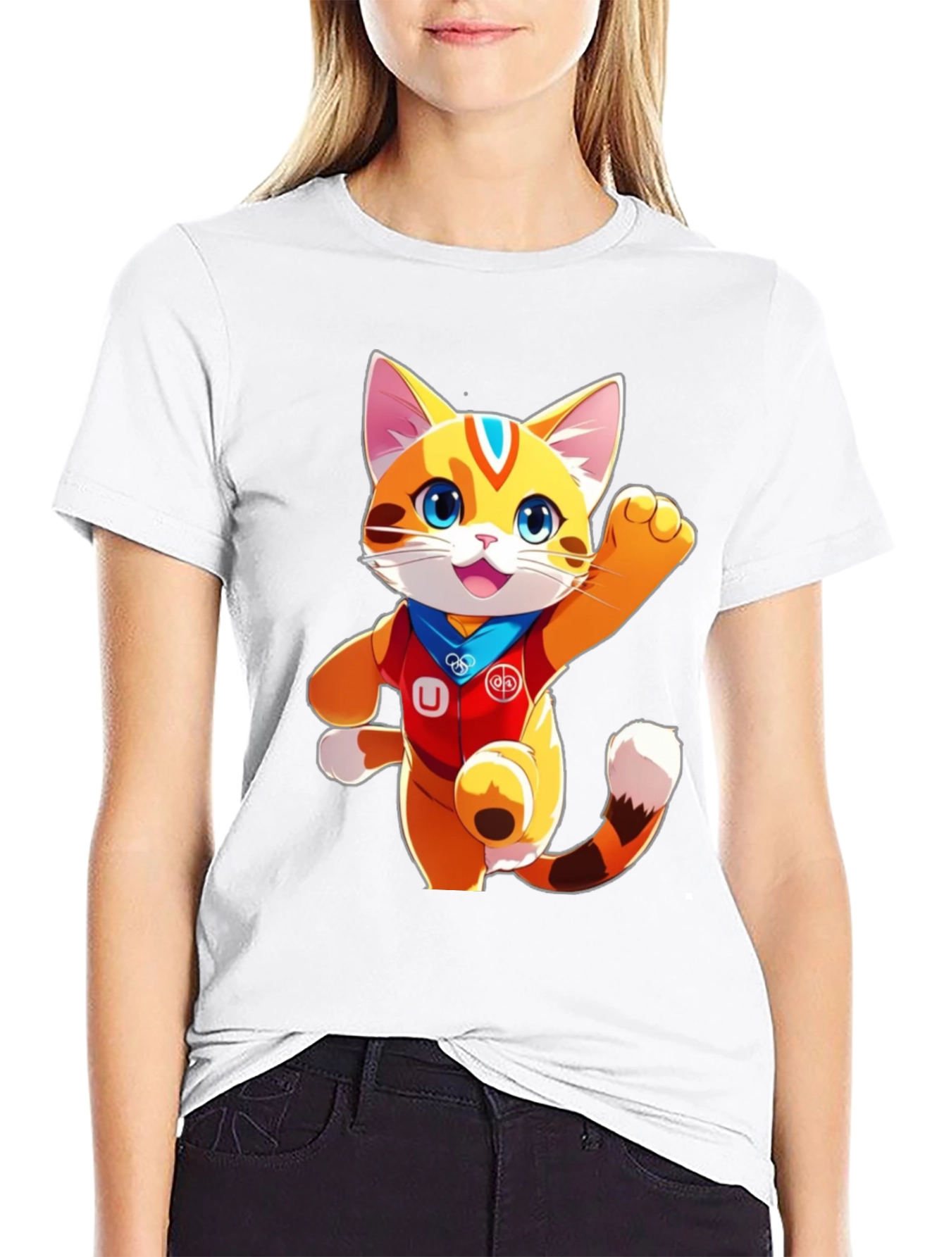 Cute Cartoon Cat T-Shirt