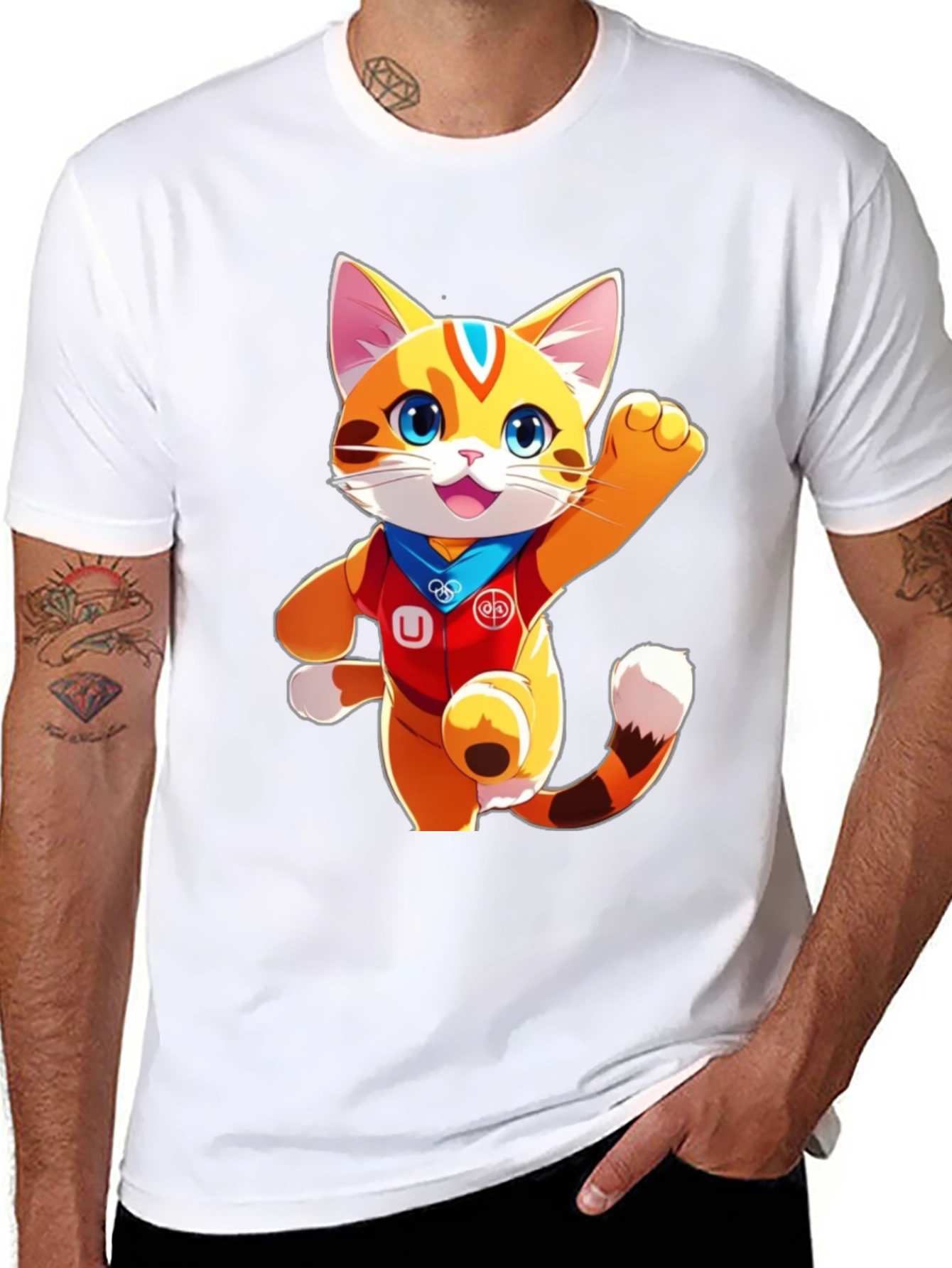 Cute Cartoon Cat T-Shirt