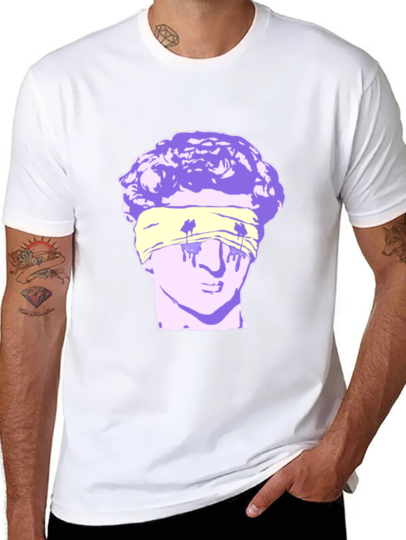 Blindfolded Statue Graphic Tee
