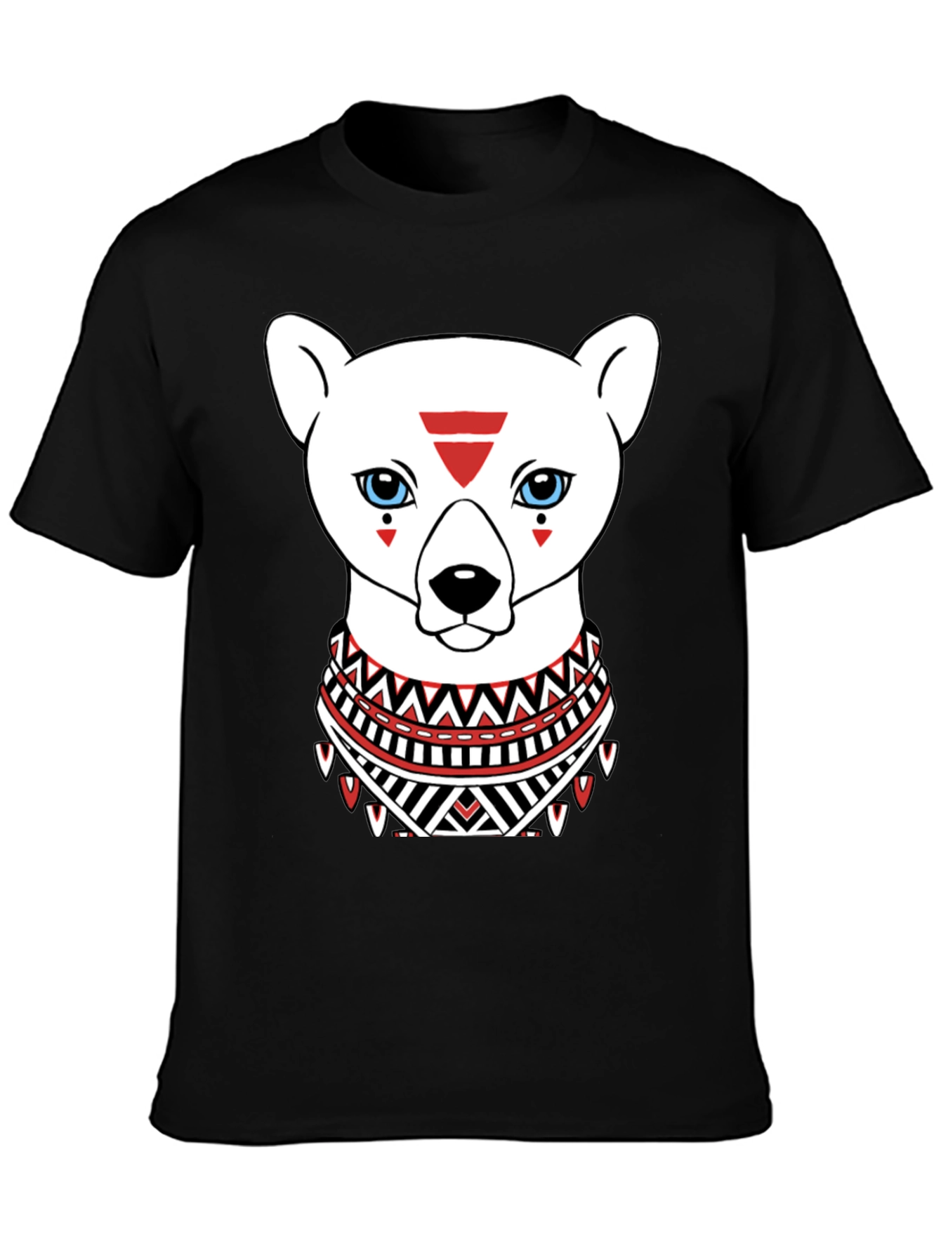Tribal Bear Graphic Black T-Shirt