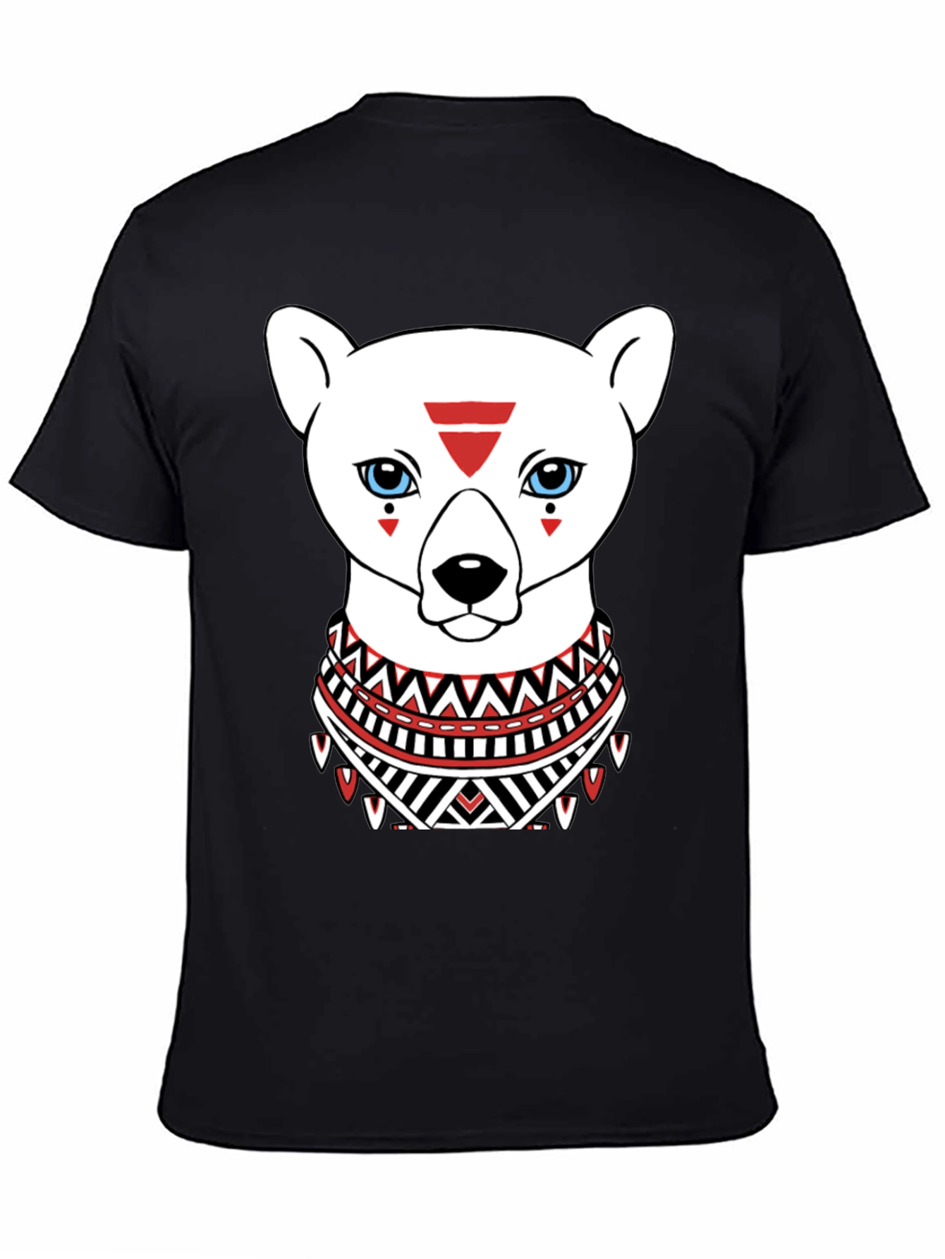 Tribal Bear Graphic Black T-Shirt
