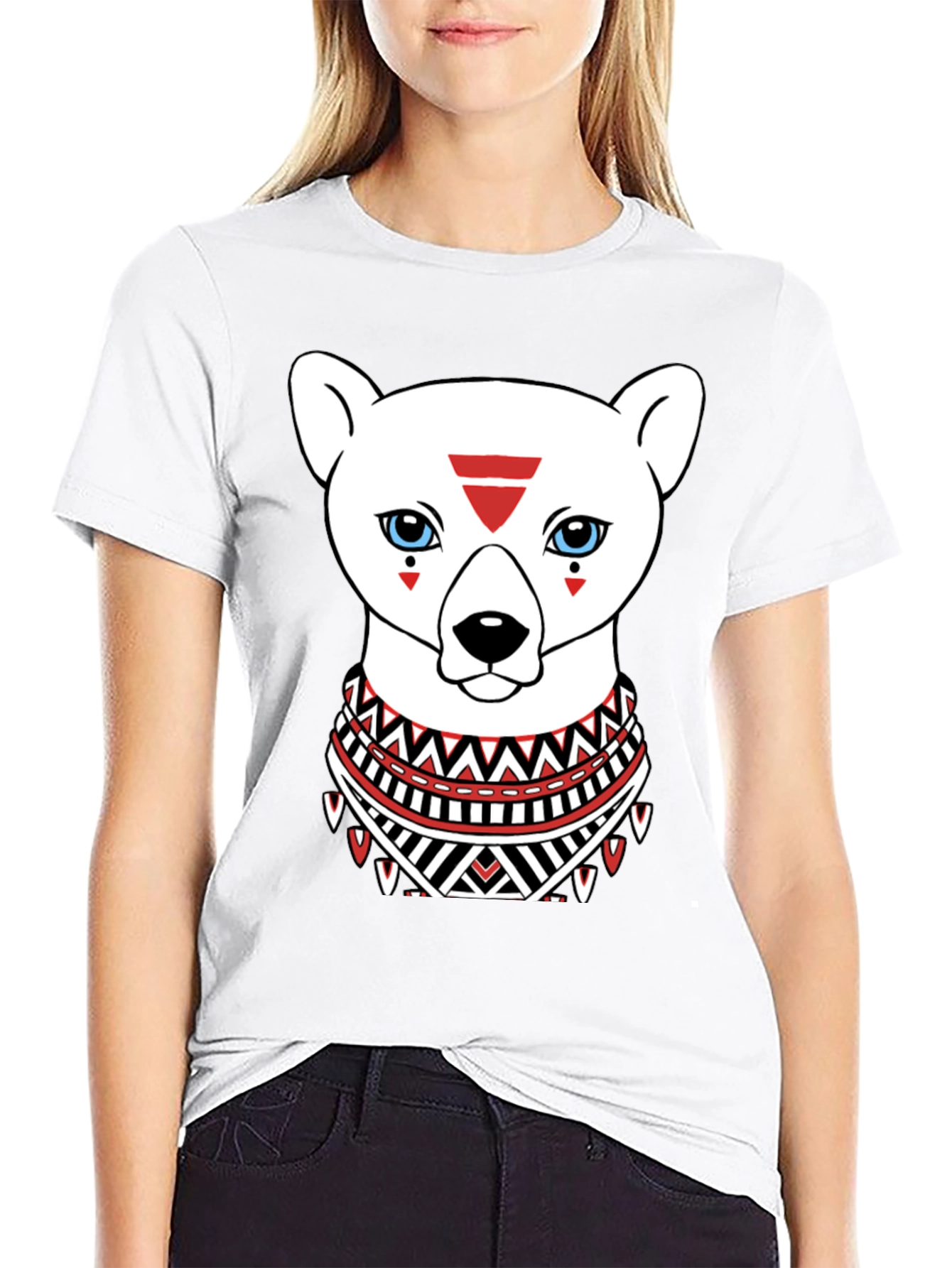 Tribal Bear Graphic Black T-Shirt