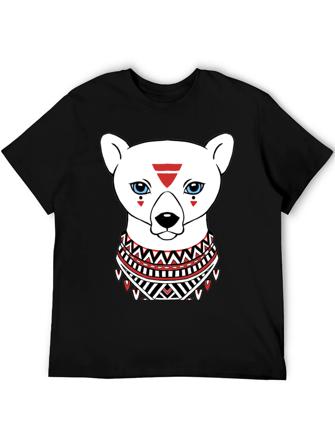 Tribal Bear Graphic Black T-Shirt