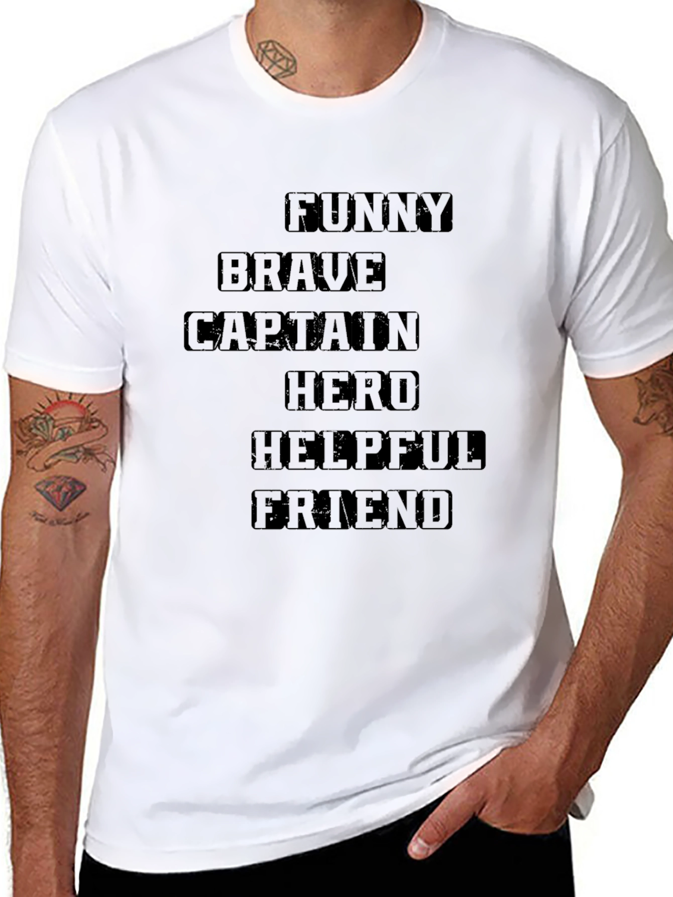 Funny Brave Hero Graphic T-Shirt