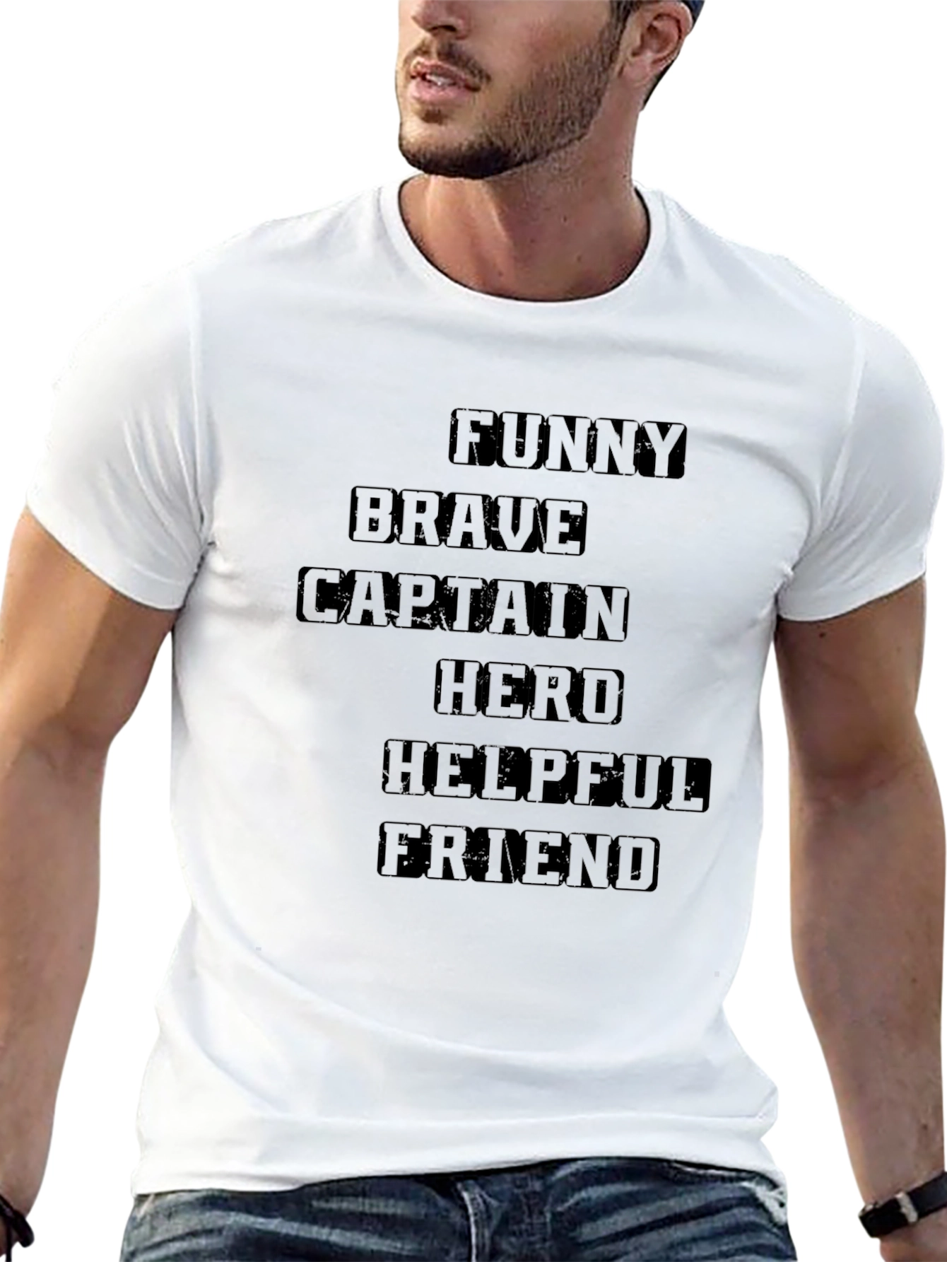Funny Brave Hero Graphic T-Shirt