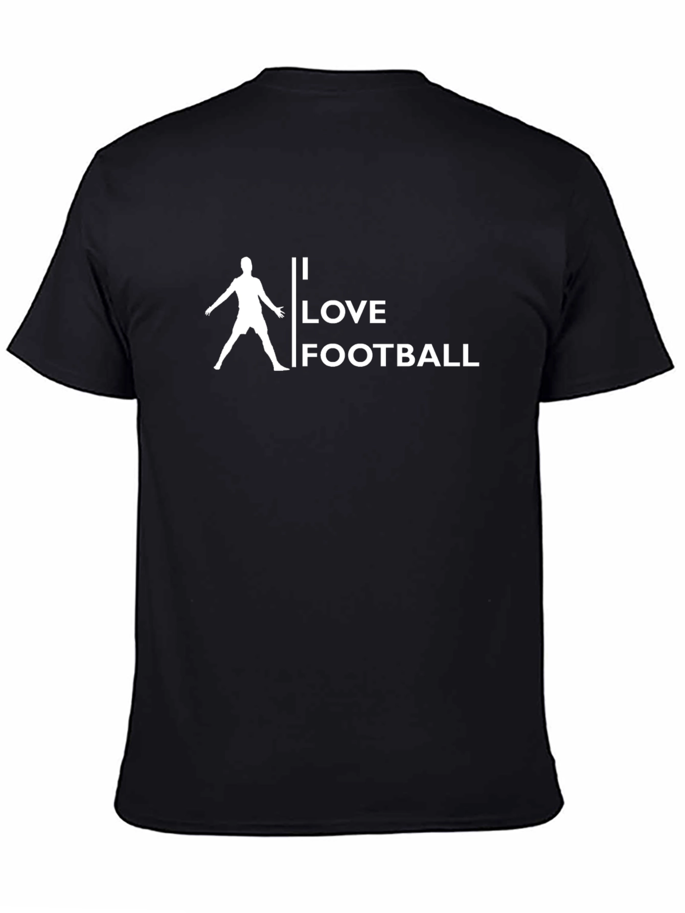 I Love Football T-Shirt - Black Graphic Tee