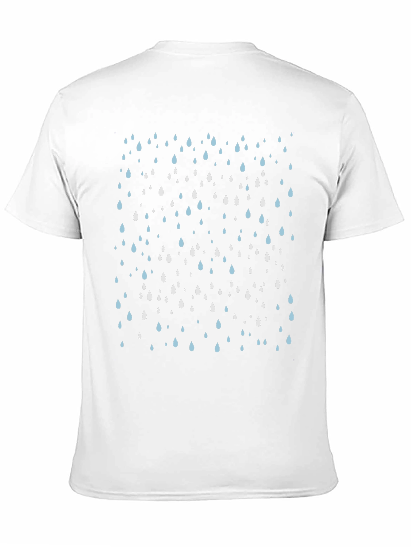 Raindrop Pattern Black T-Shirt - Stylish & Unique