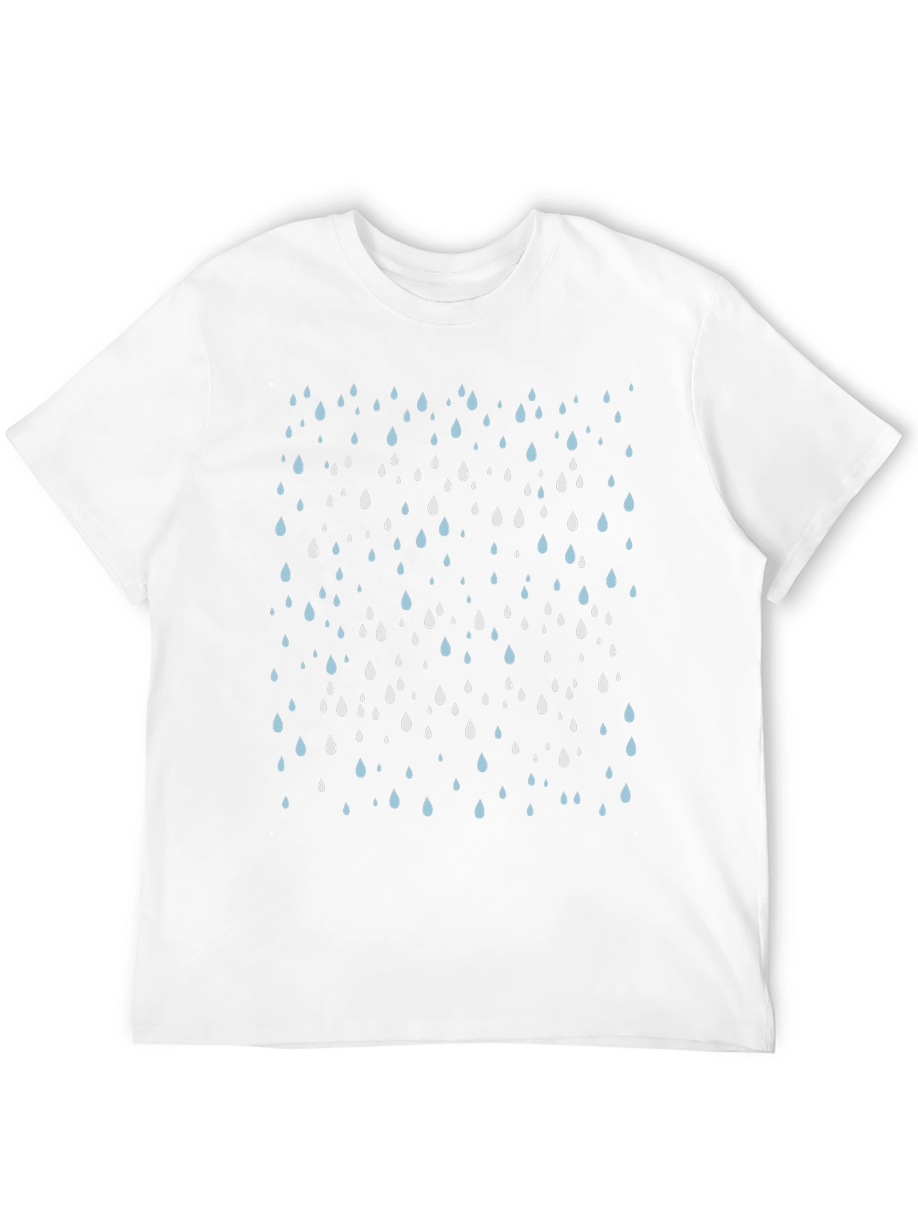 Raindrop Pattern Black T-Shirt - Stylish & Unique