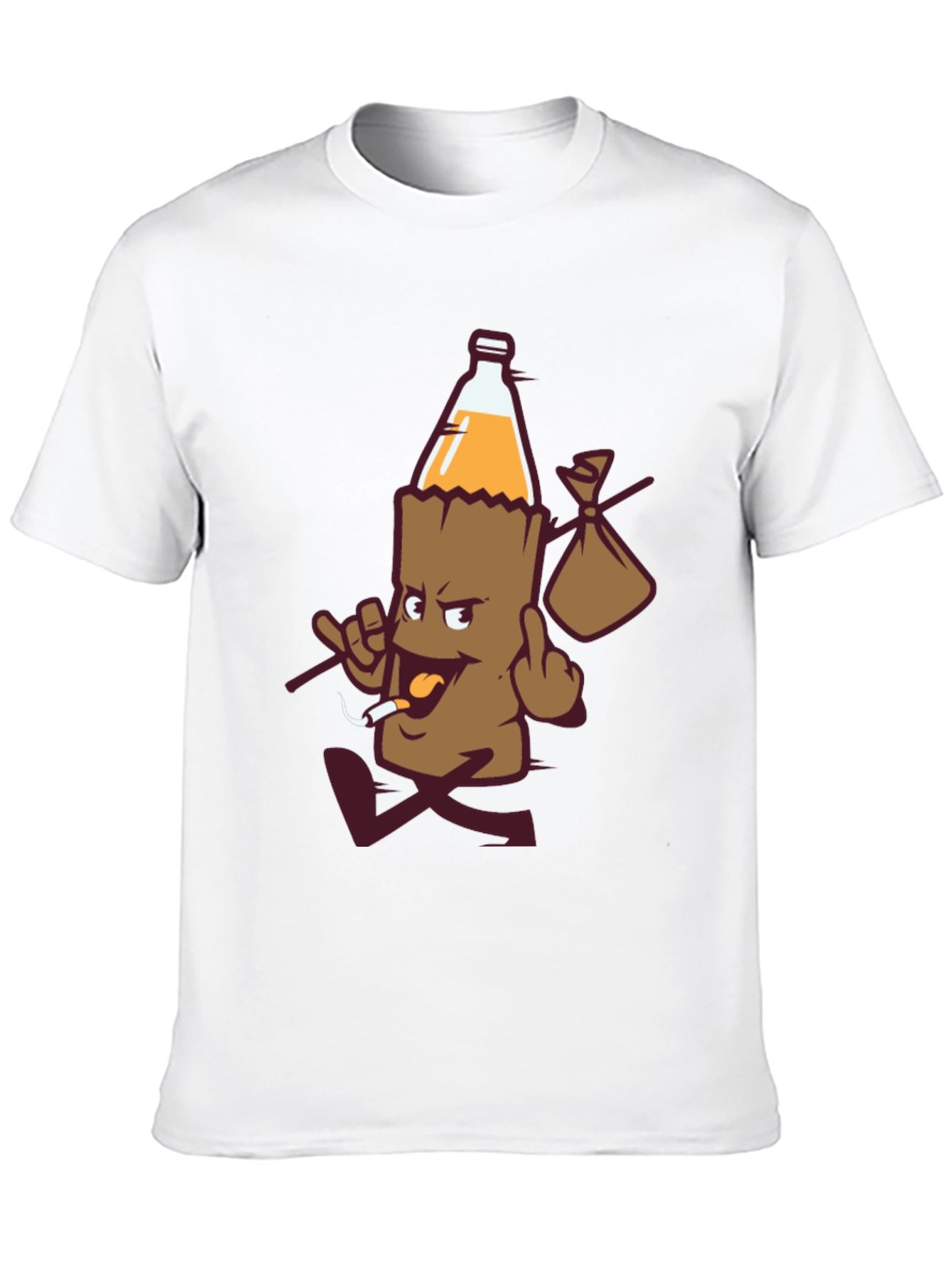 Novelty Cartoon Beer Bottle T-Shirt