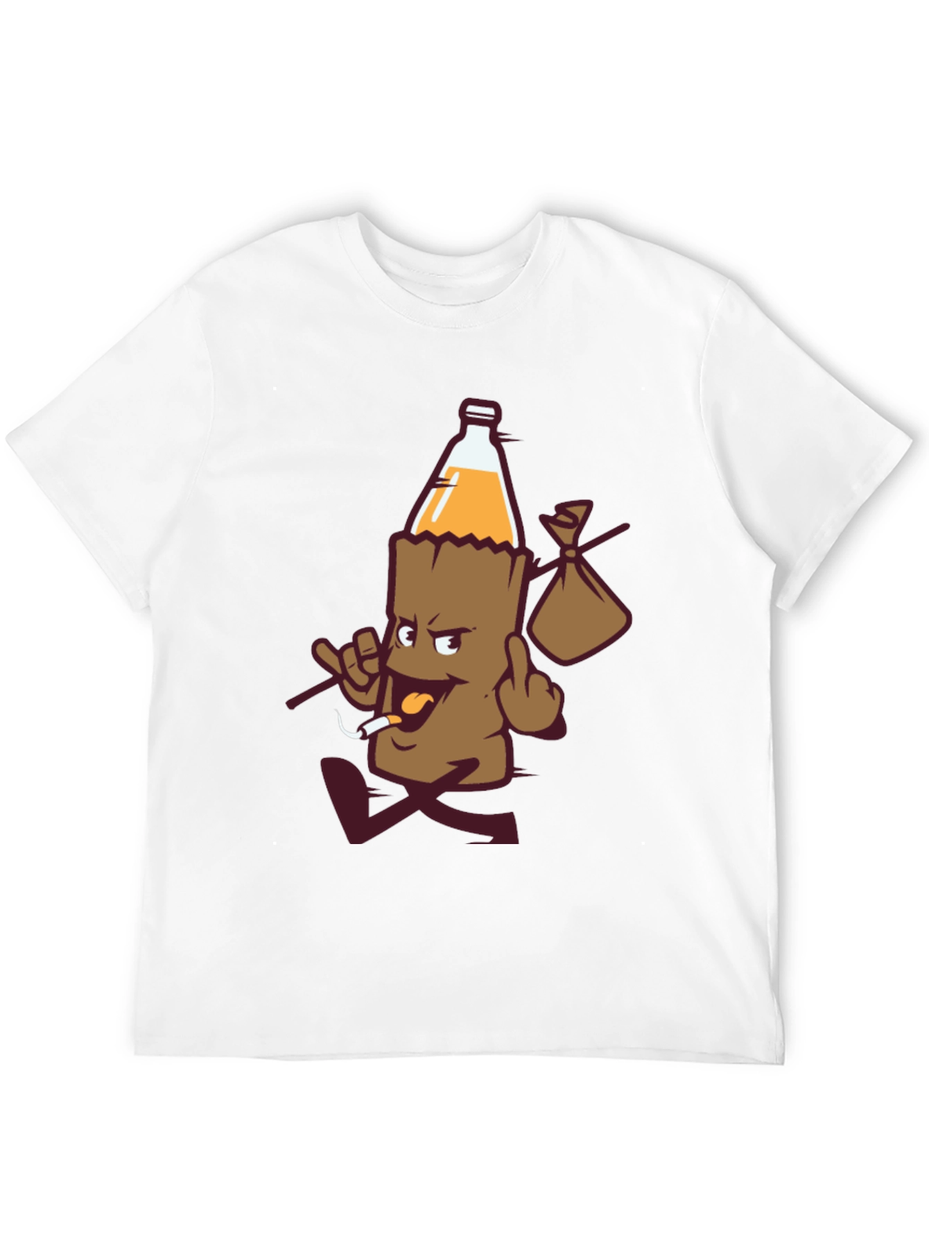 Novelty Cartoon Beer Bottle T-Shirt