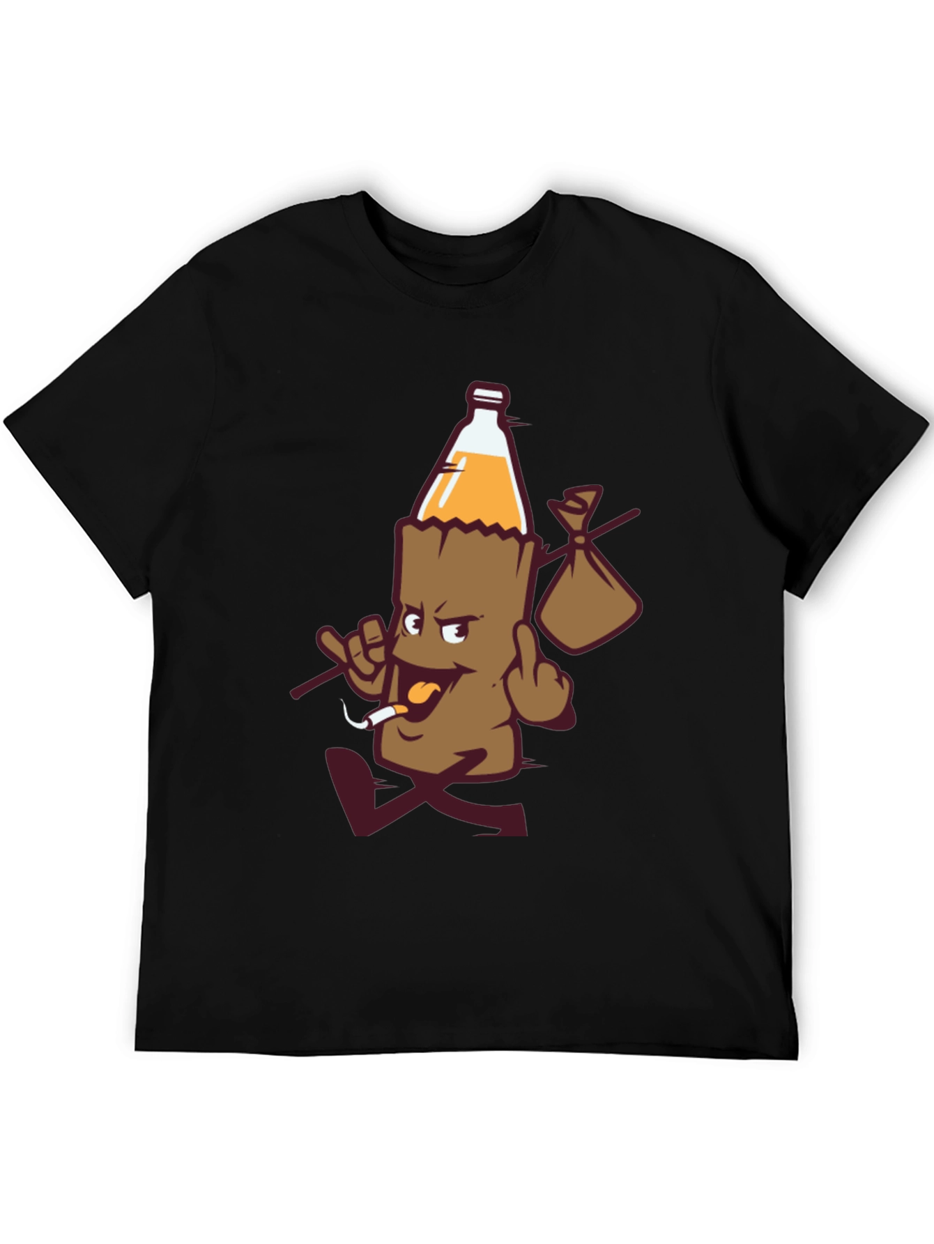 Novelty Cartoon Beer Bottle T-Shirt