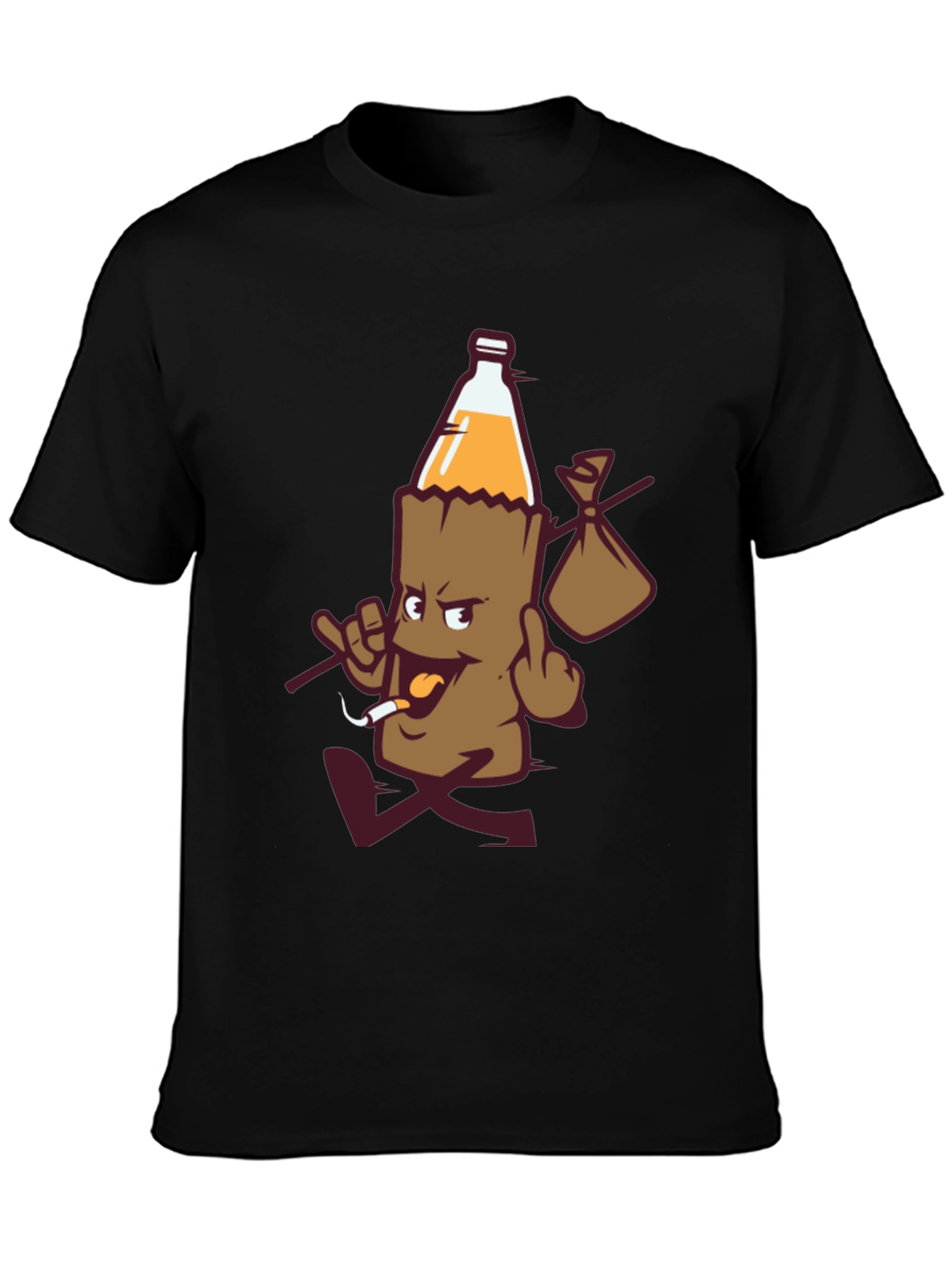 Novelty Cartoon Beer Bottle T-Shirt