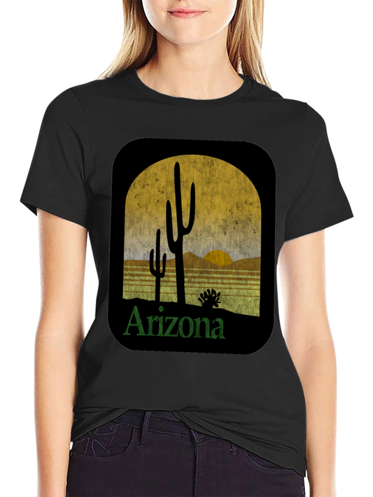 Arizona Cactus Graphic Tee - Desert Scene T-Shirt