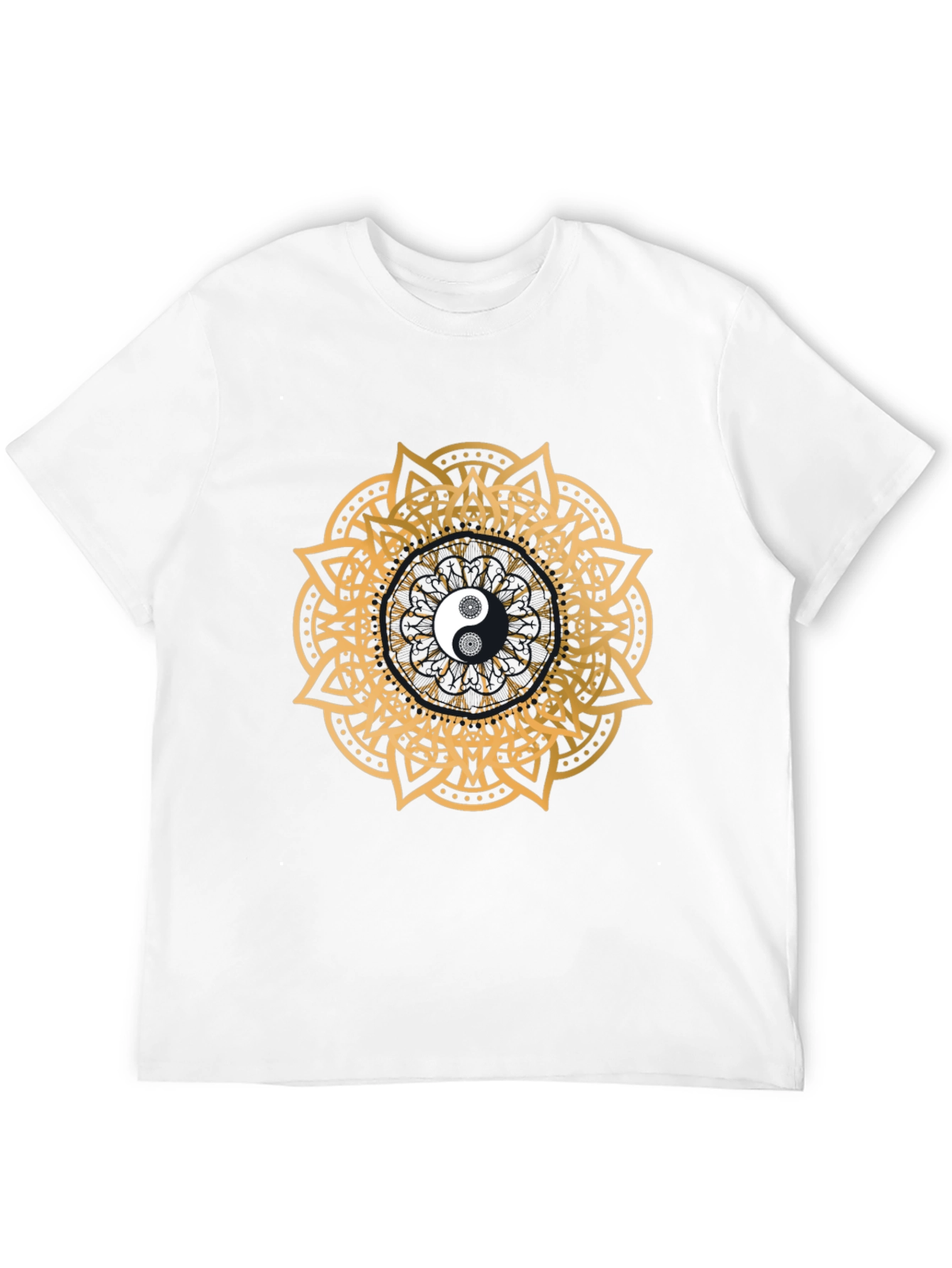 Yin Yang Mandala T-Shirt - Black