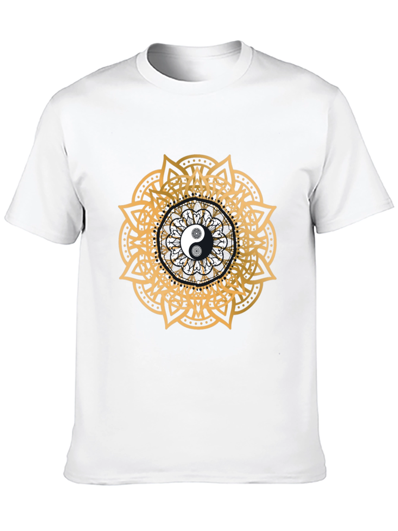 Yin Yang Mandala T-Shirt - Black