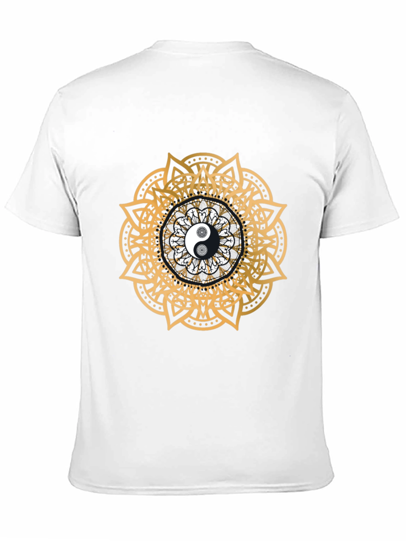 Yin Yang Mandala T-Shirt - Black
