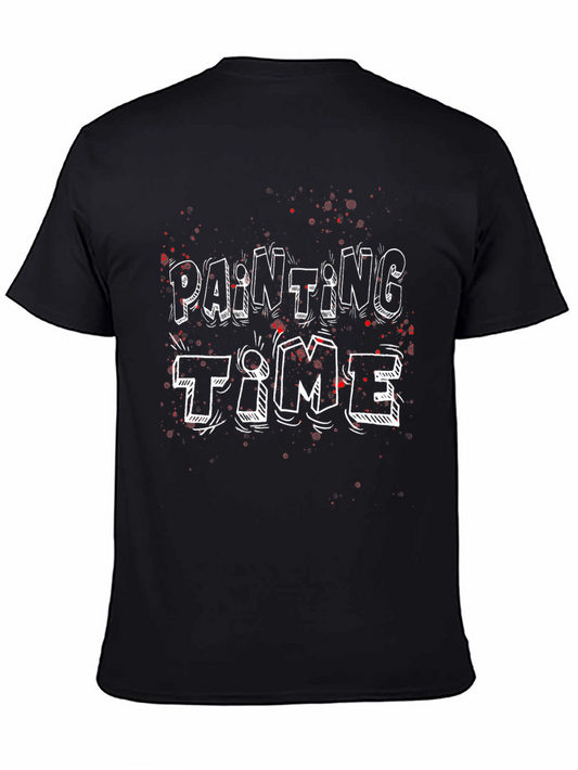 Painting Time Graphic Tee - Fun Artistic Shirt