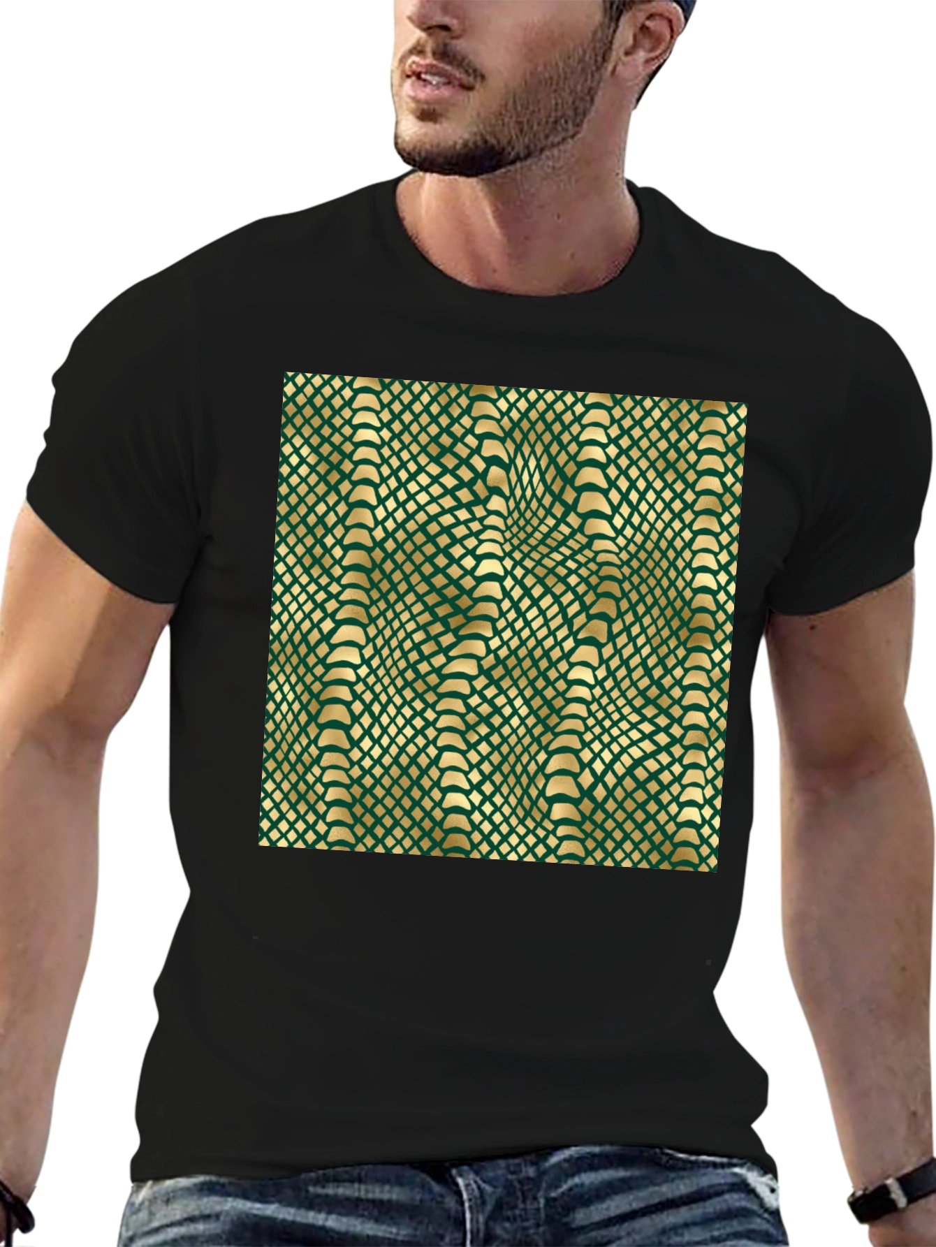 Geometric Illusion Tee - Stylish Graphic Print