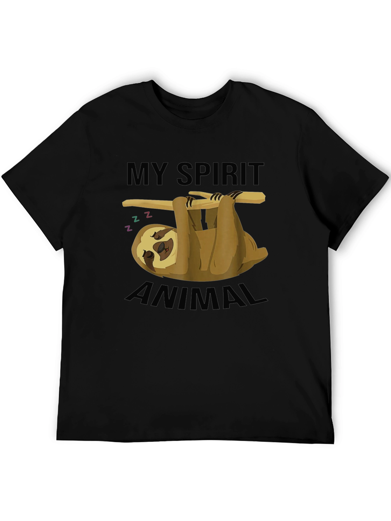 My Spirit Animal Sloth T-Shirt - Unisex Black Tee
