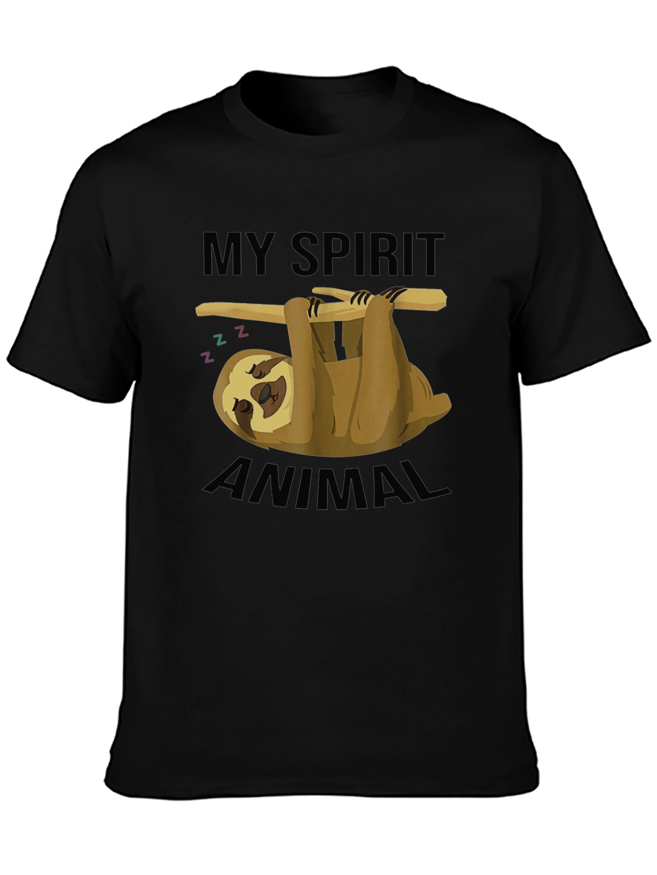 My Spirit Animal Sloth T-Shirt - Unisex Black Tee