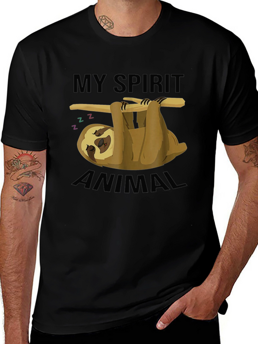 My Spirit Animal Sloth T-Shirt - Unisex Black Tee