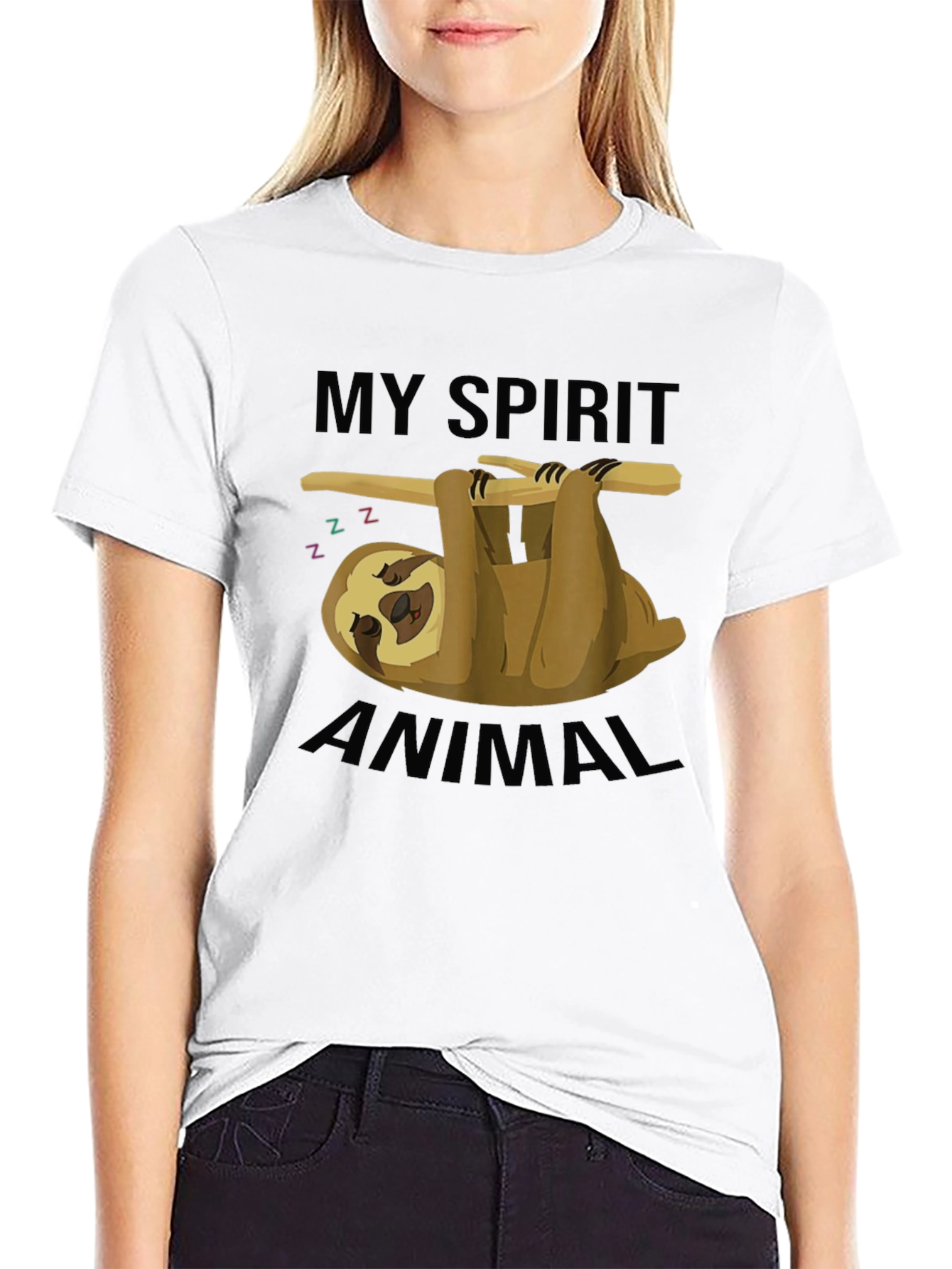My Spirit Animal Sloth T-Shirt - Unisex Black Tee