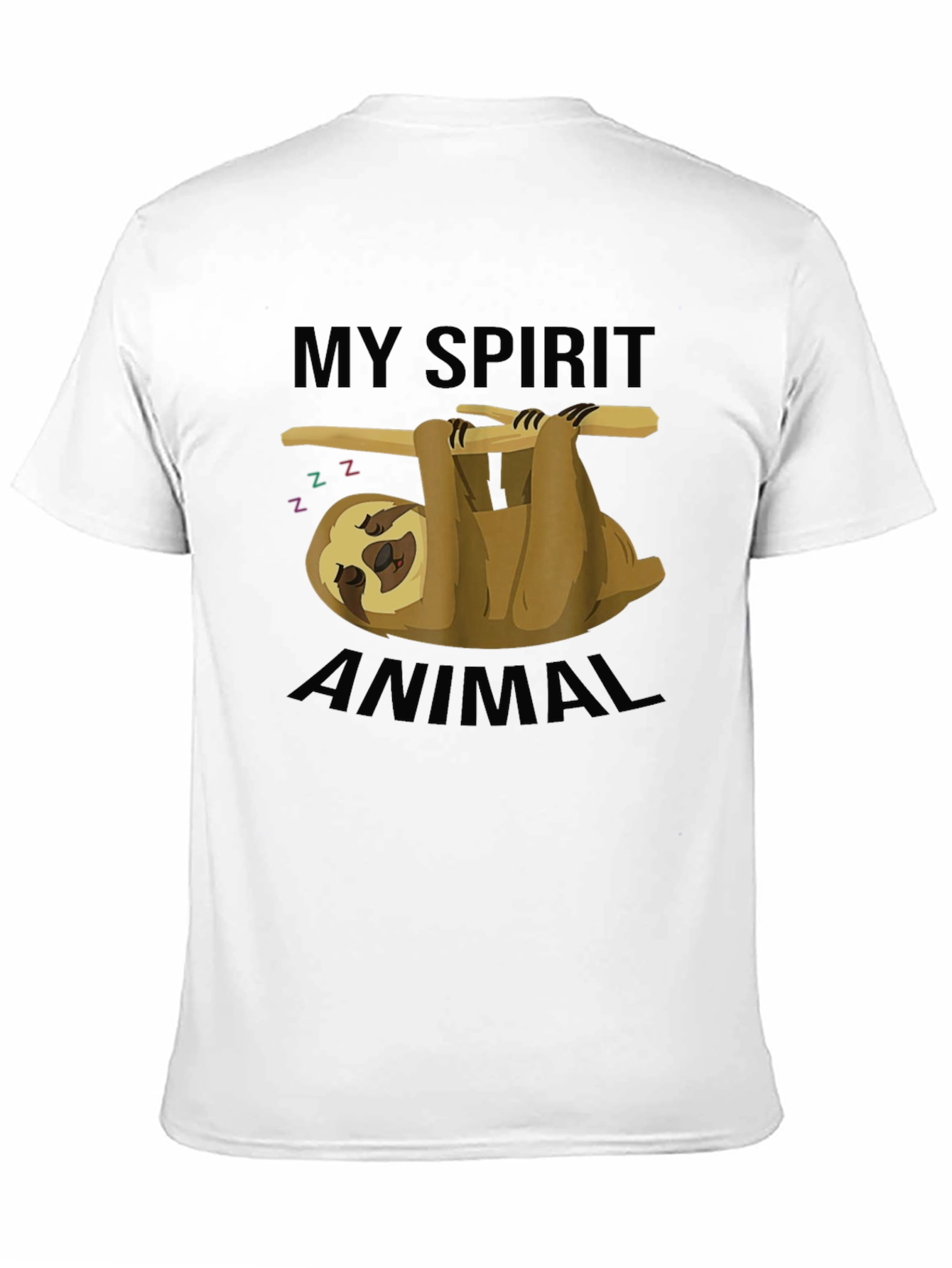 My Spirit Animal Sloth T-Shirt - Unisex Black Tee