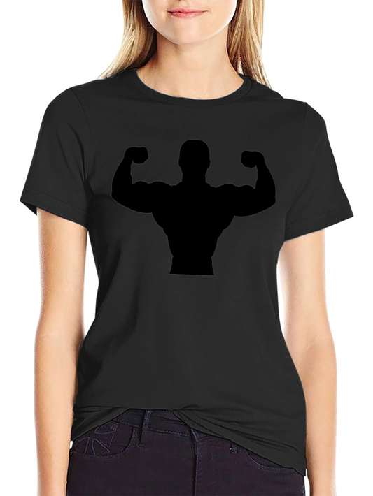 Muscle Man Silhouette Black T-Shirt