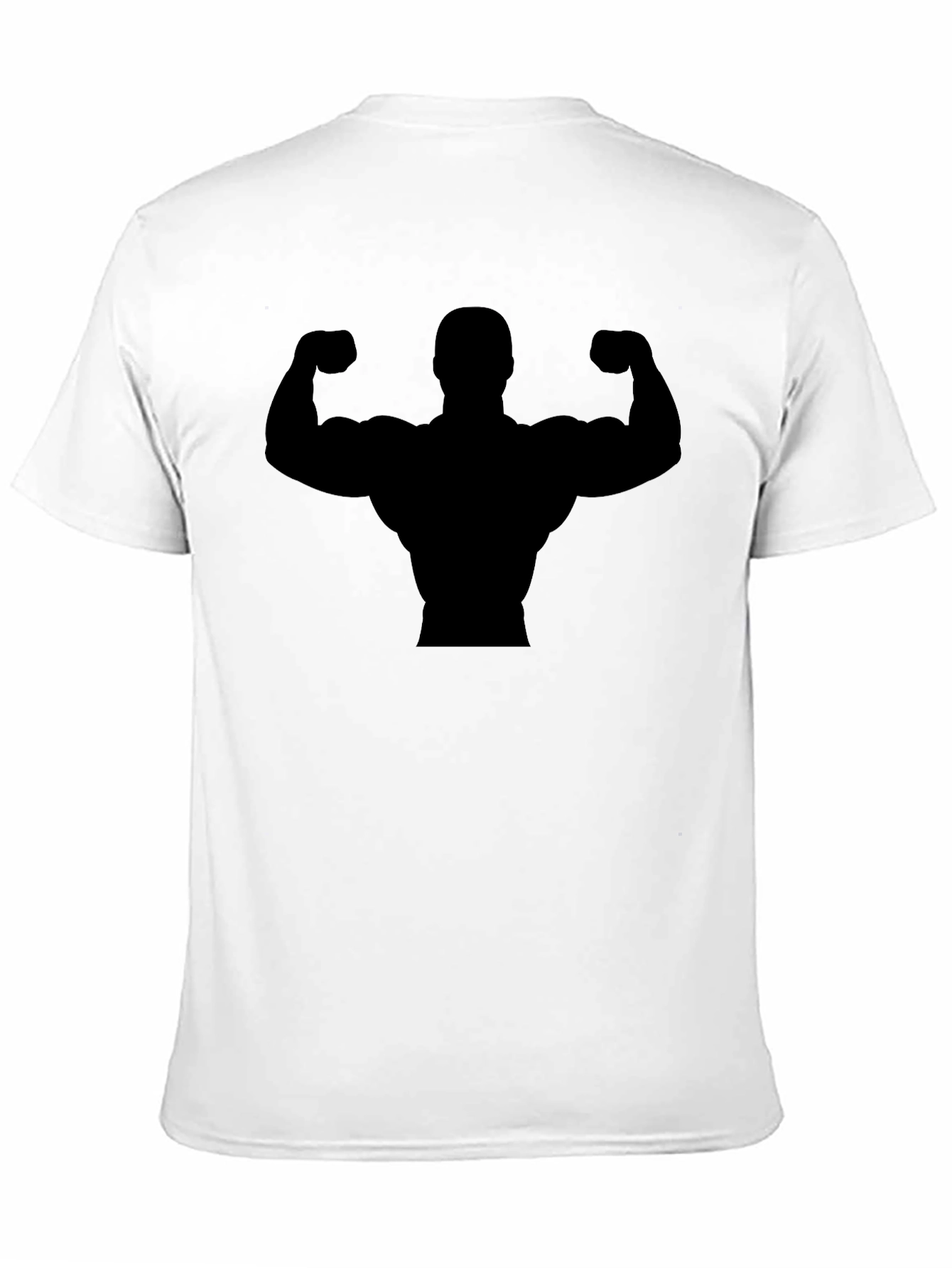Muscle Man Silhouette Black T-Shirt