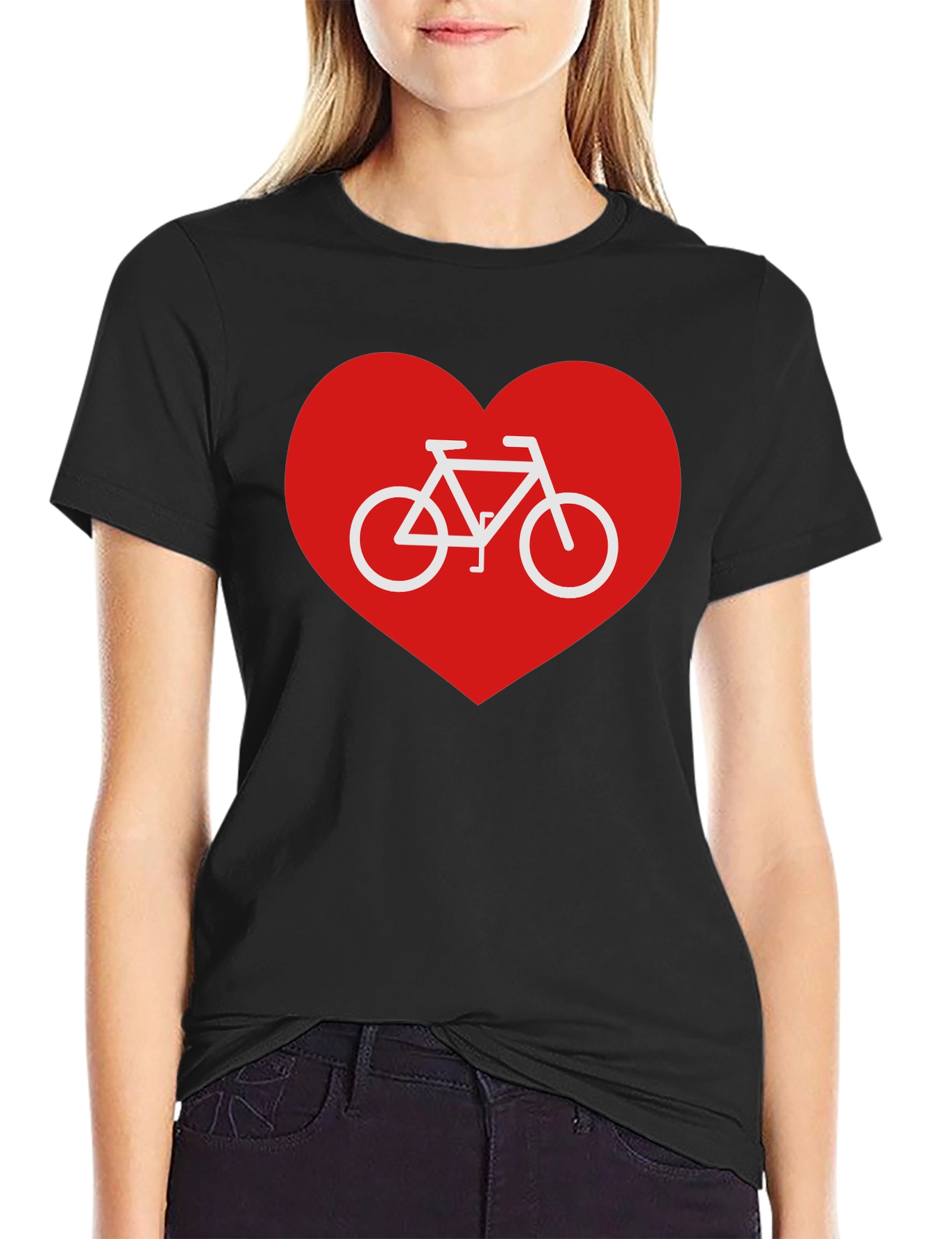 I Love Cycling T-Shirt - Bike Heart Graphic Tee