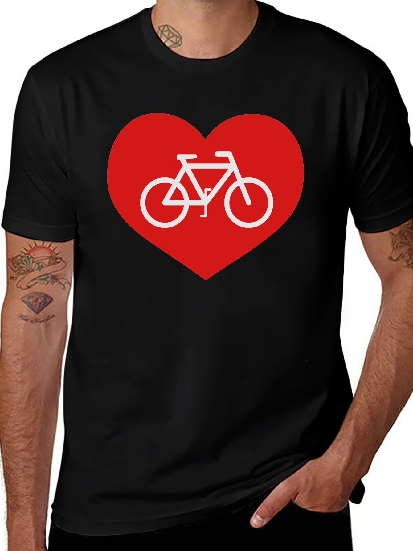 I Love Cycling T-Shirt - Bike Heart Graphic Tee