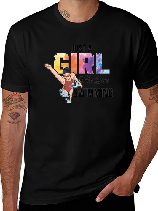 Swimming Lover T-Shirt - Just a Girl Who Loves Swimming