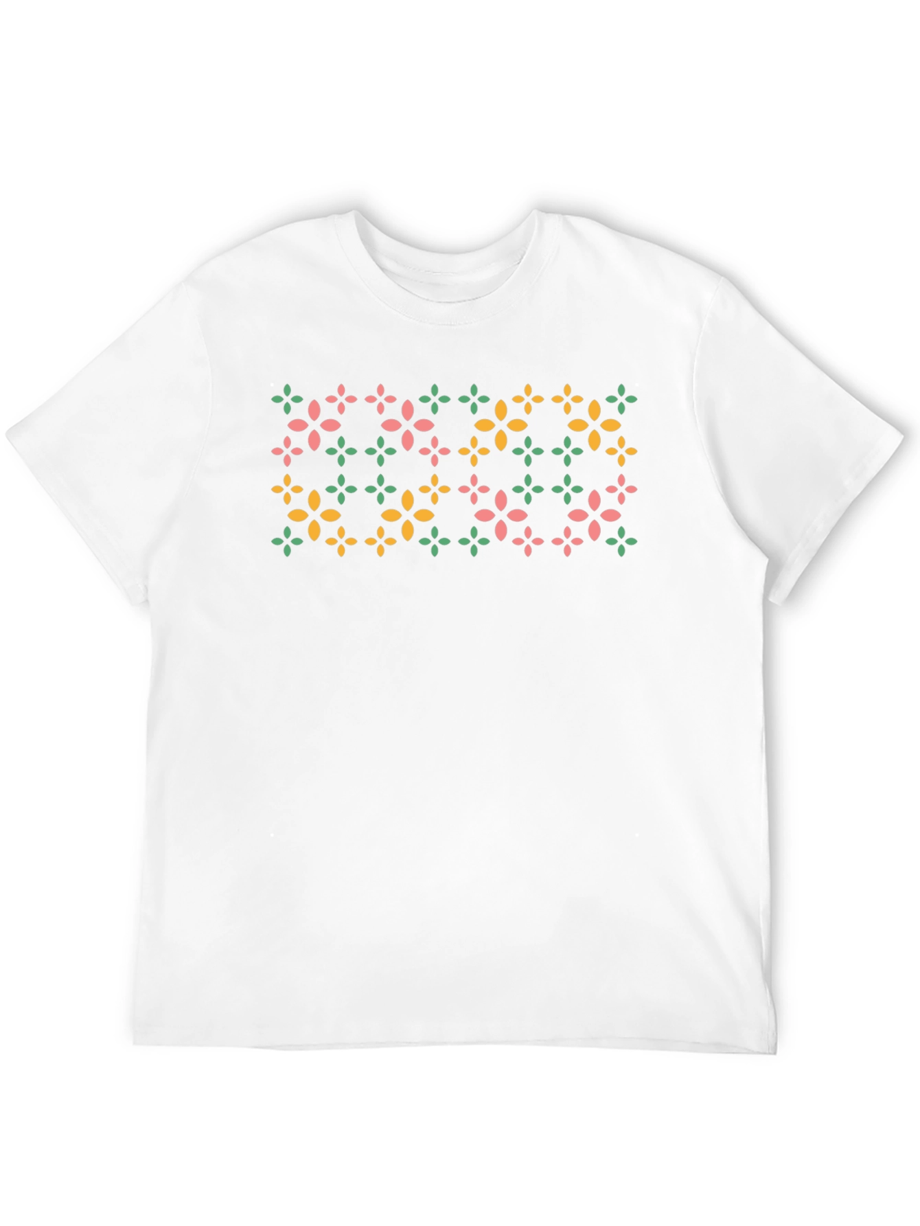 Floral Patterned Black T-Shirt