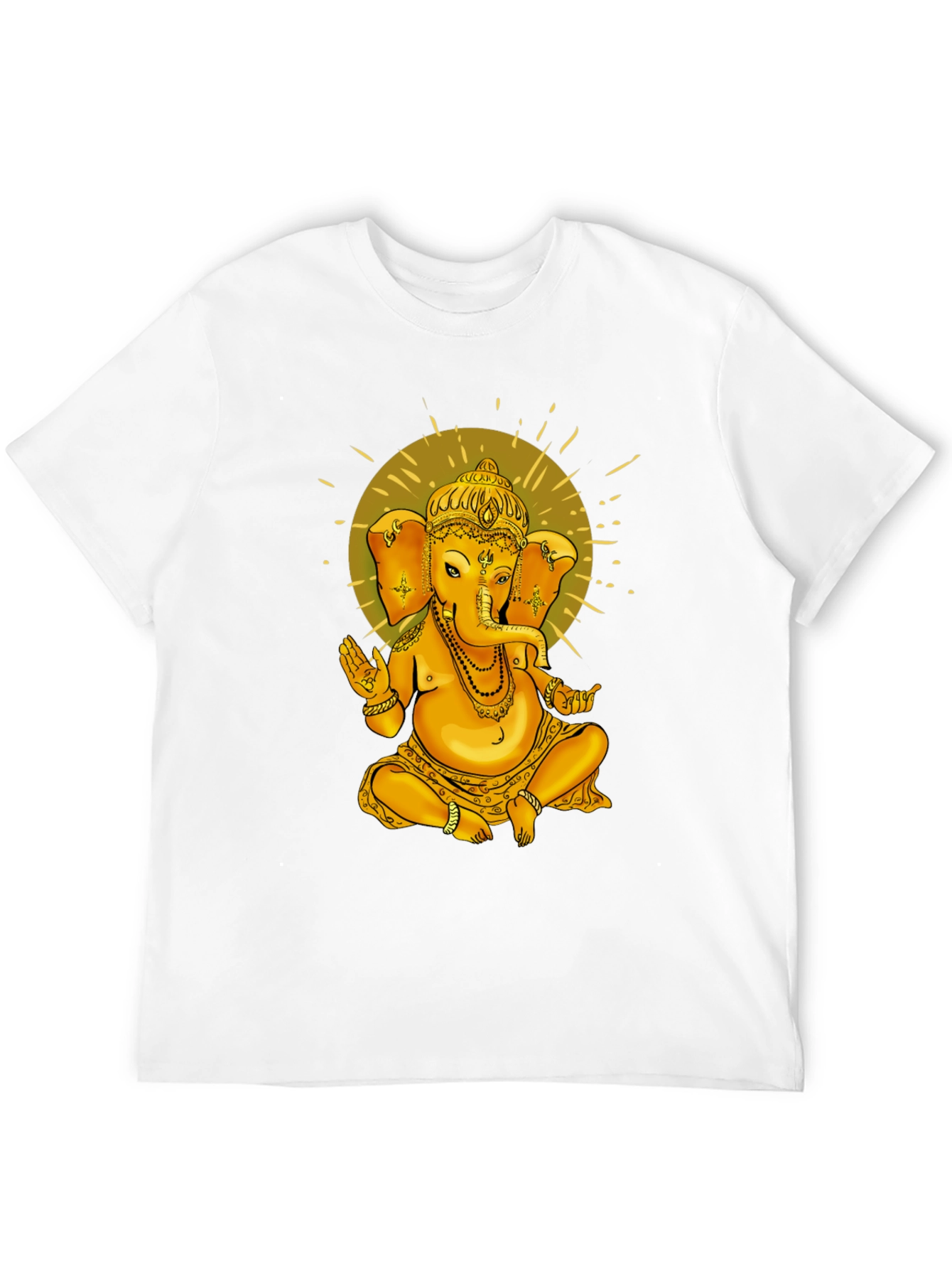 Ganesha Graphic Print Black T-Shirt